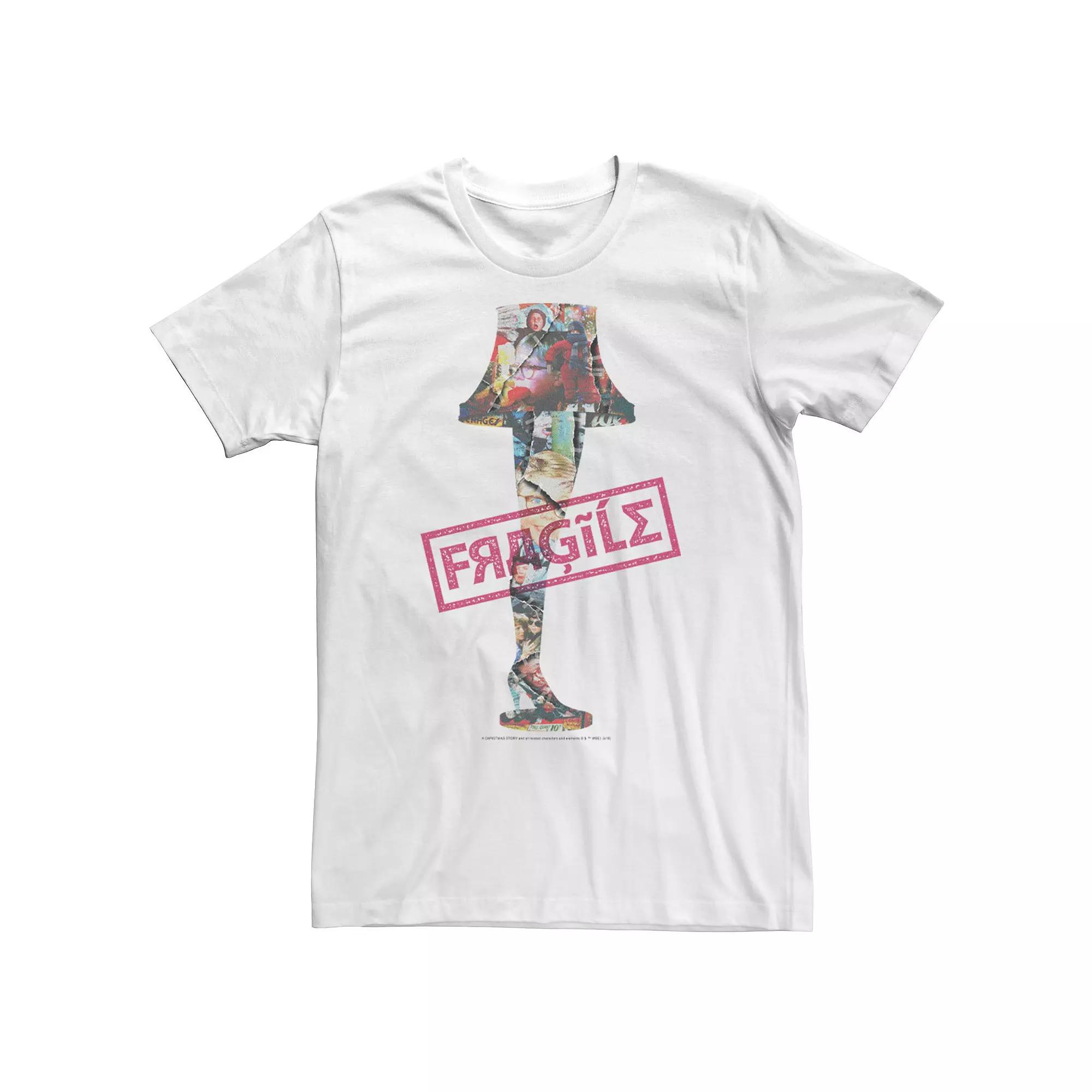 Men's Christmas Story Lamp Fragile It Must Be Italian Tee,  Product Image