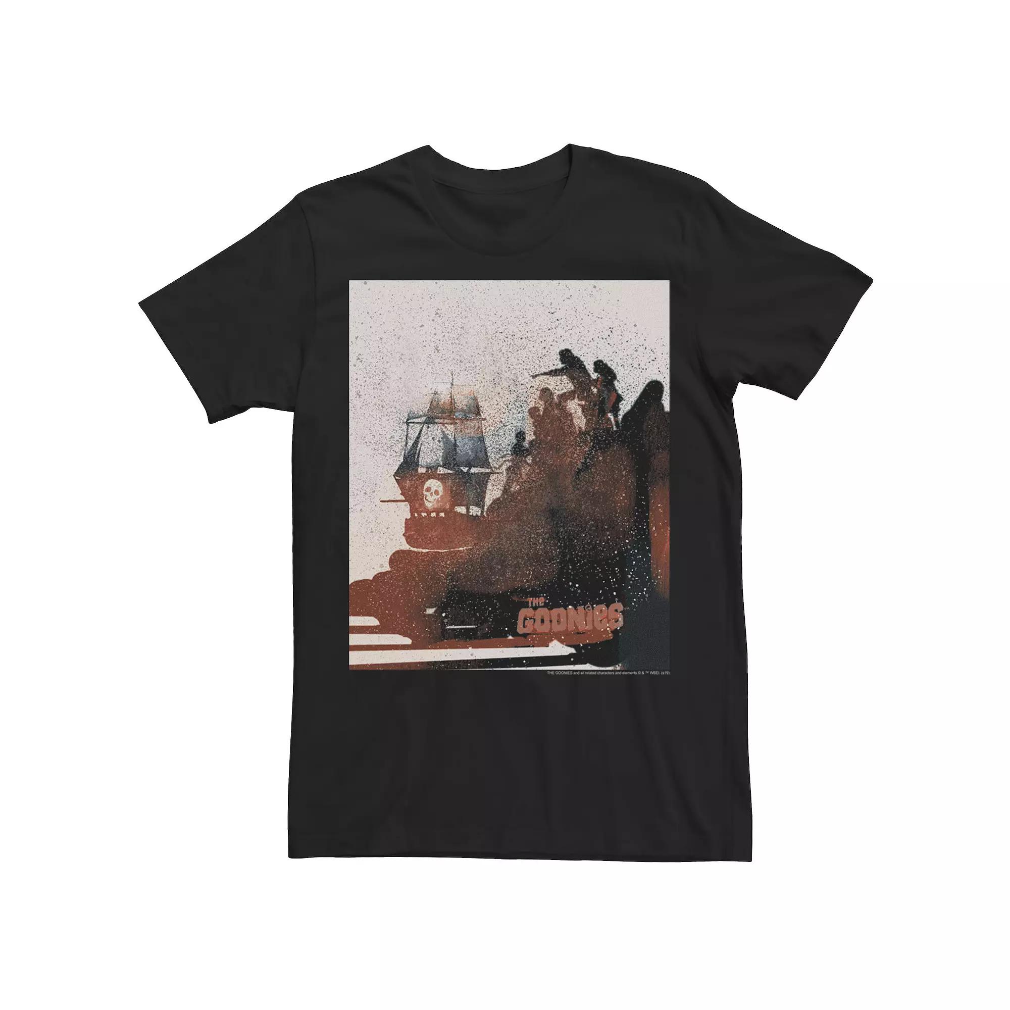Men's The Goonies Spray Painted Group Shot And Ship Poster Tee,  Product Image