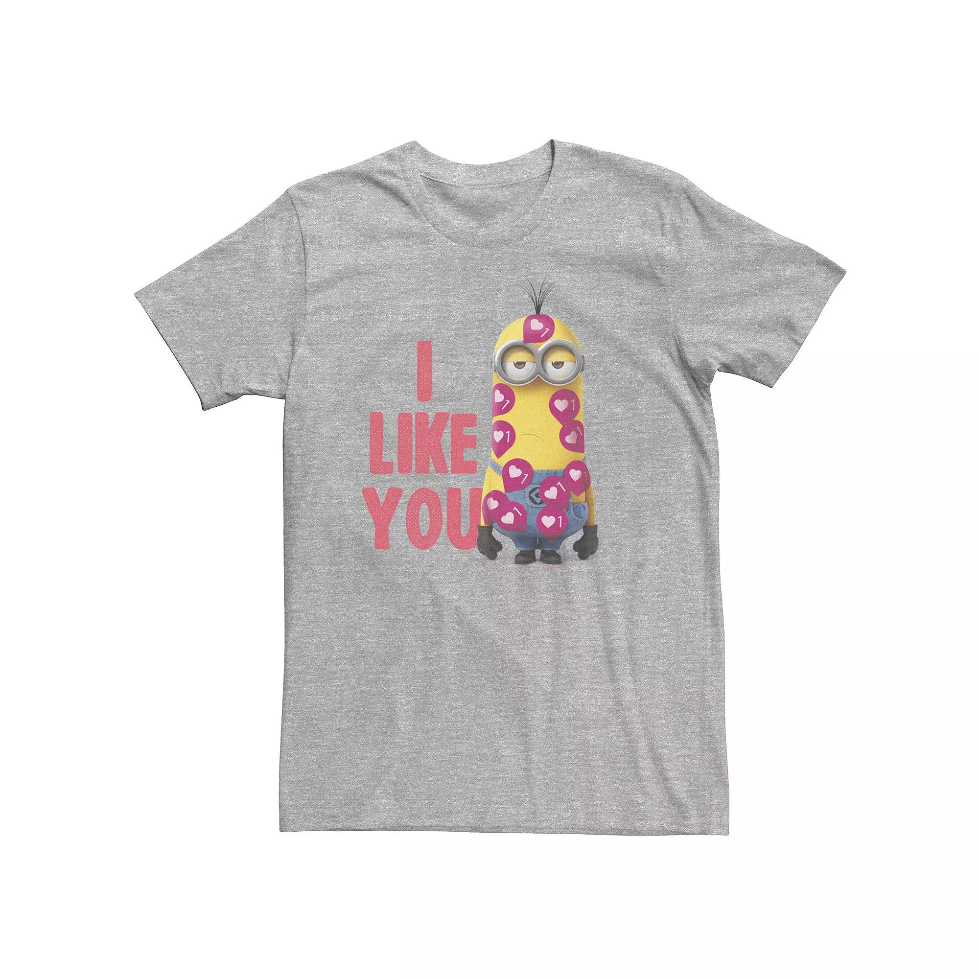 Big & Tall Despicable Me Minions Valentine's Day I Like You Tee, Men's,  Product Image