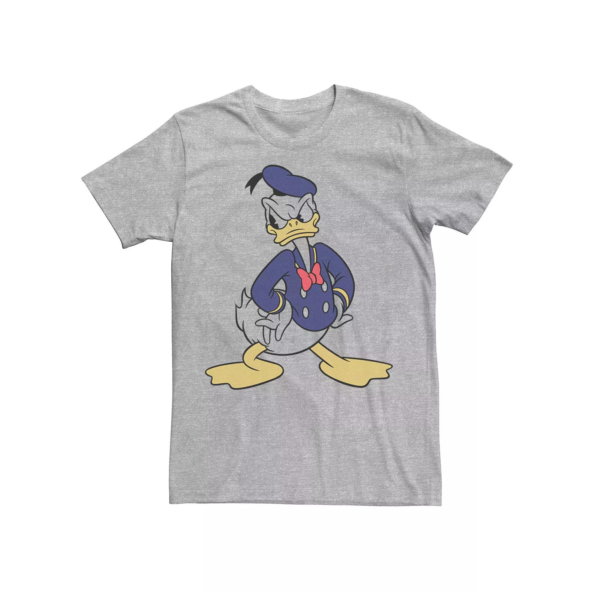Disney's Donald Duck Traditional Angry Pose Portrait Men's Tee, Size: Small, Athletic Grey Product Image