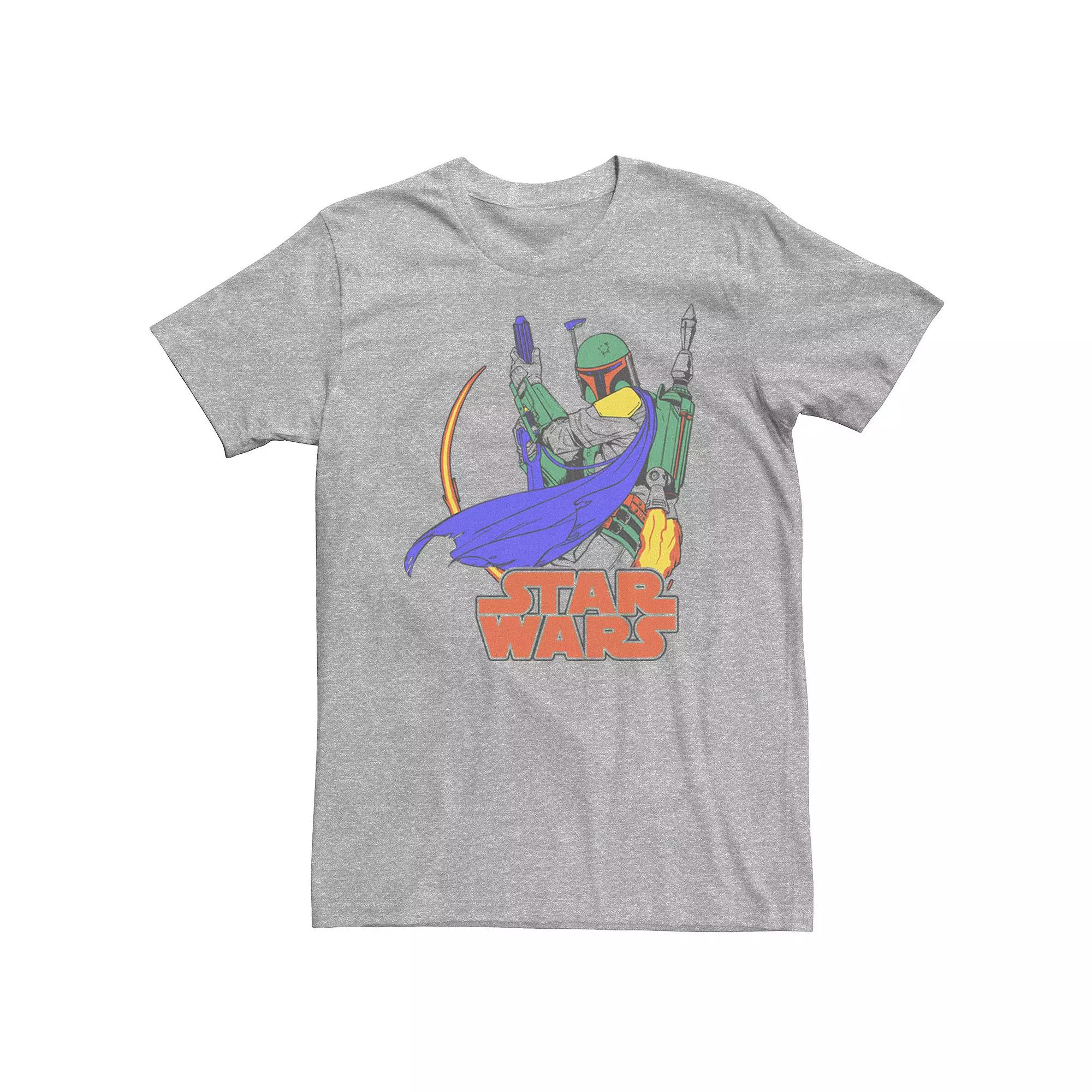 Big & Tall Star Wars Boba Fett Pop Color Jet Pack Logo Tee, Men's,  Product Image