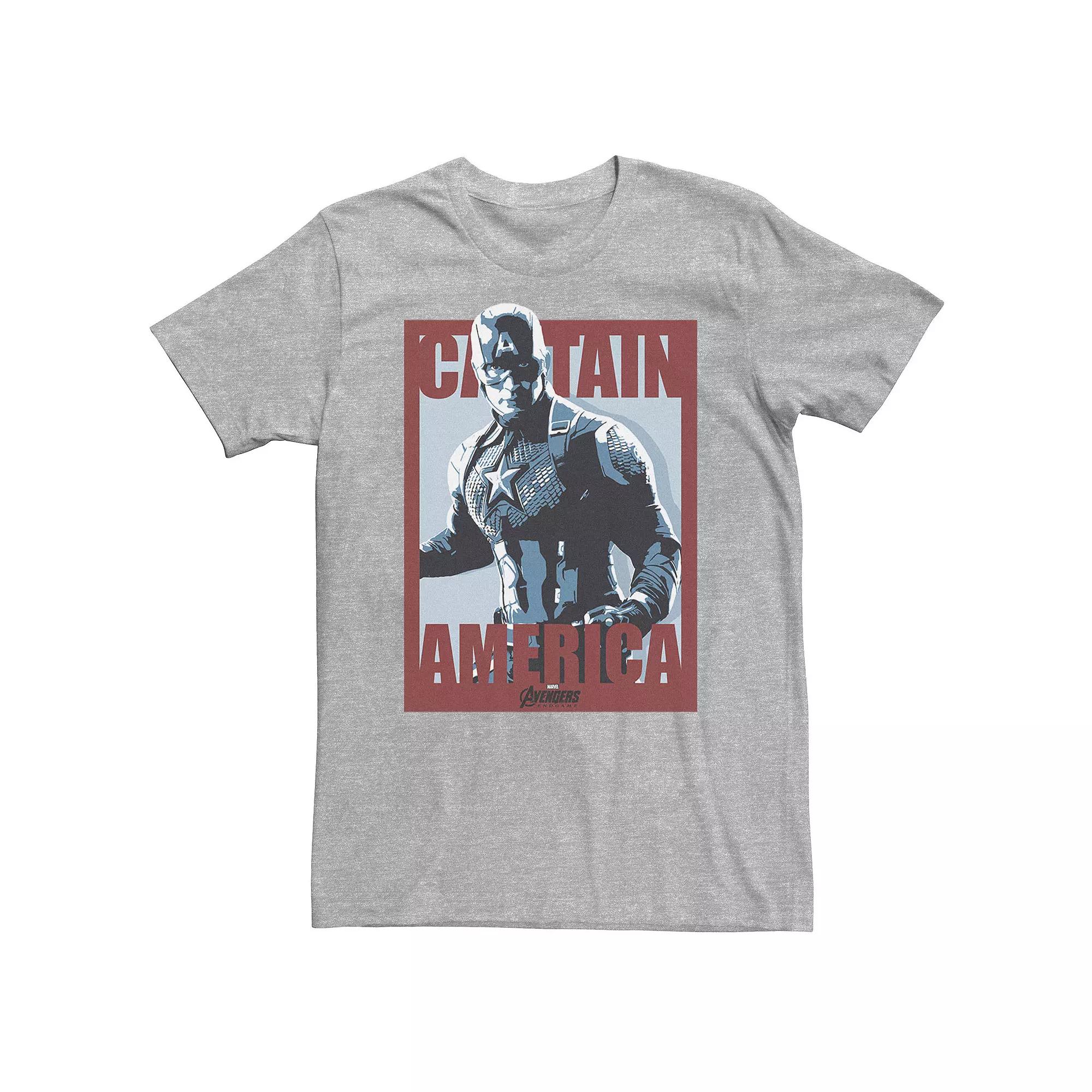 Big & Tall Marvel Avengers Endgame Captain America Poster Tee, Men's,  Product Image