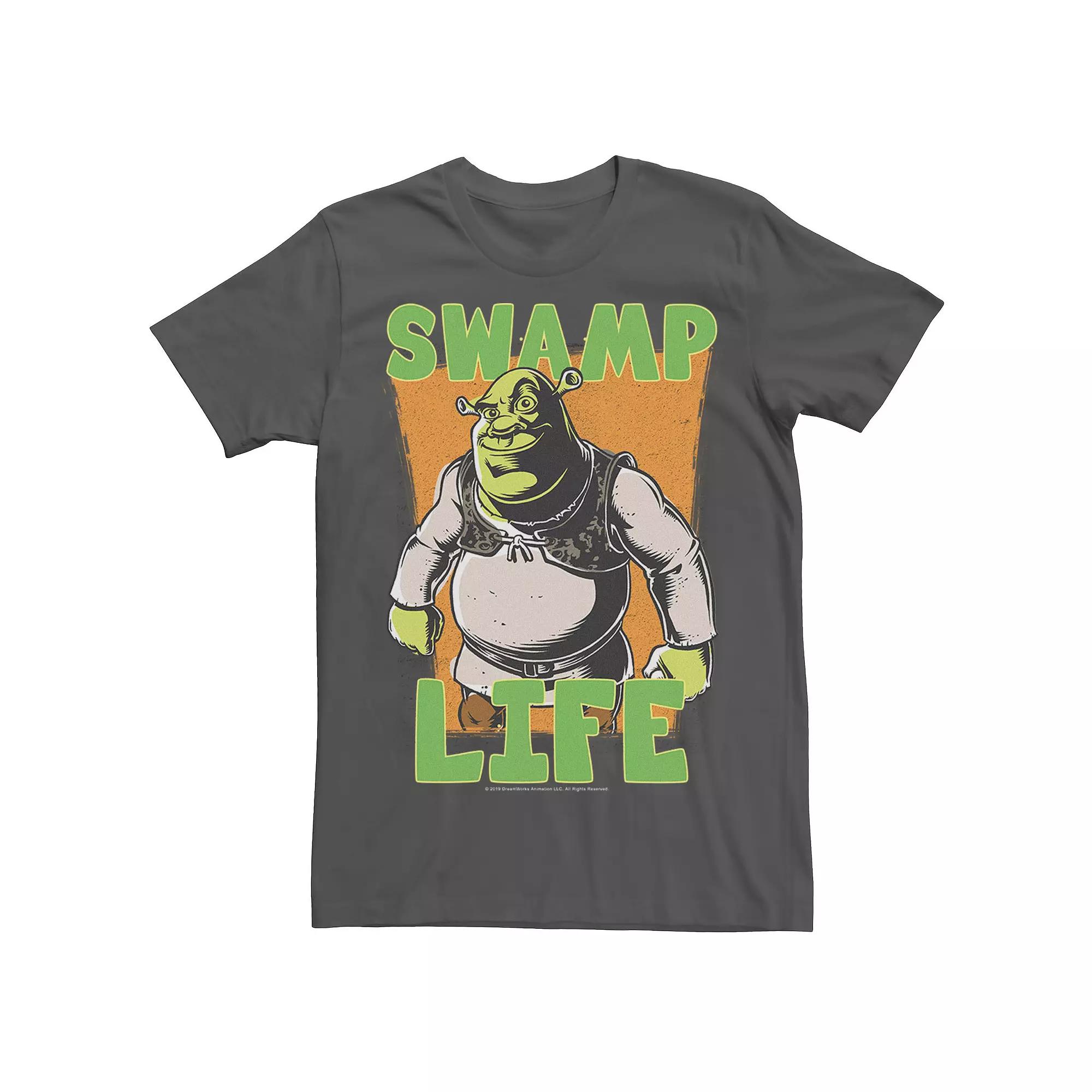 Men's Shrek Cartoon Swamp Life Tee,  Product Image