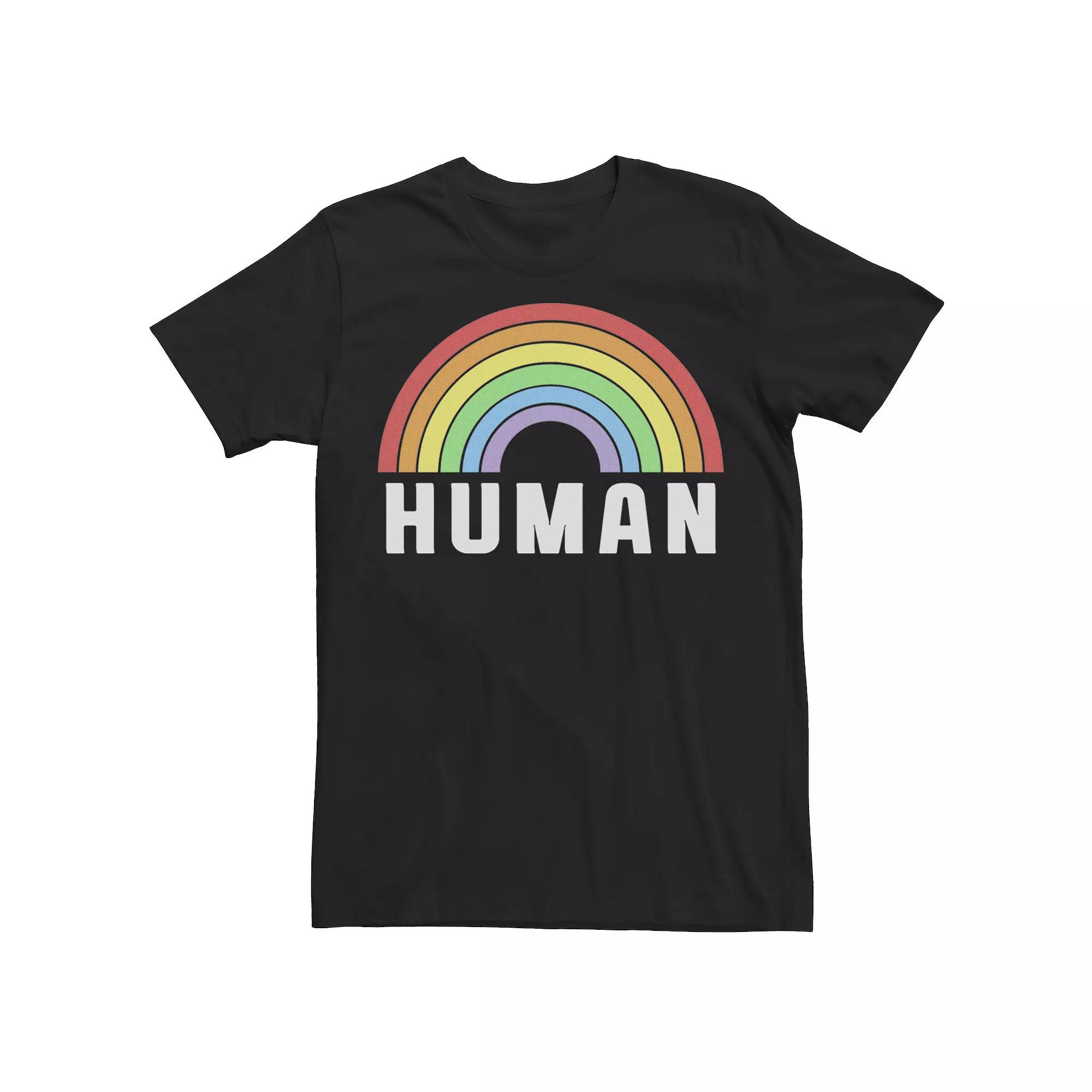 Men's Human Pride Rainbow Tee,  Product Image