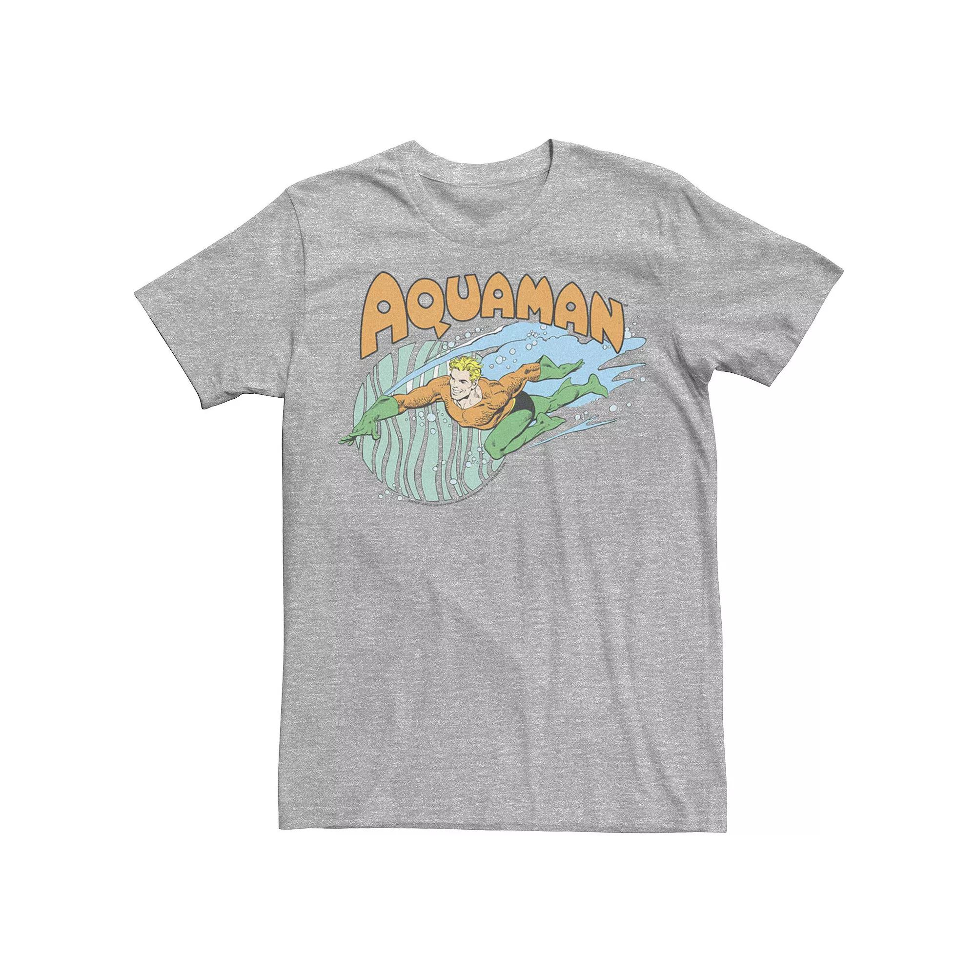 Men's Justice League Aqua Man Aqua Splash Tee,  Product Image
