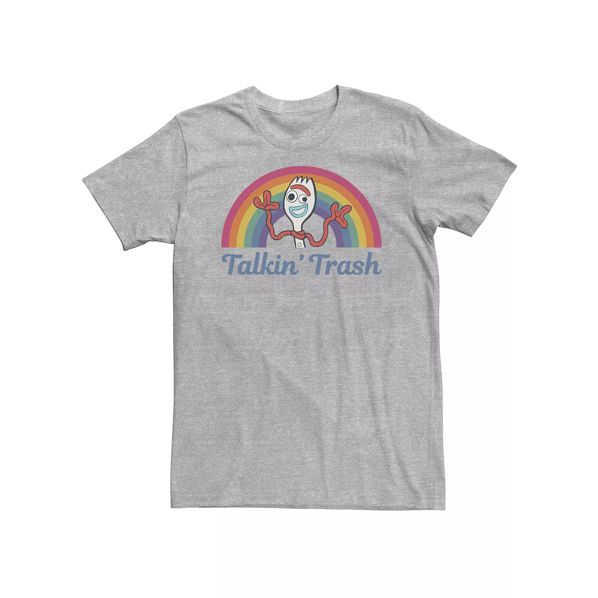 Big & Tall Disney / Pixar Toy Story 4 Forky Talkin' Trash Rainbow Poster Tee, Men's,  Product Image