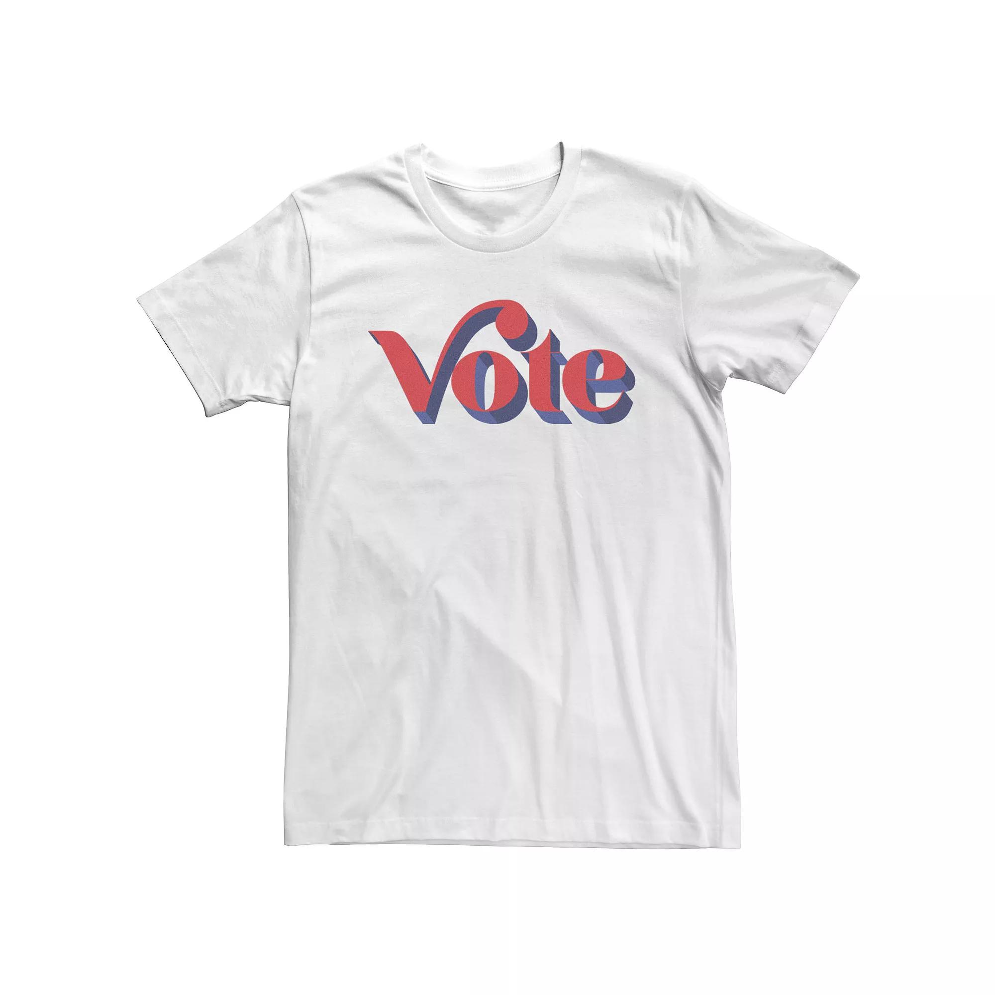 Big & Tall "Vote" Typographic Tee, Men's,  Product Image