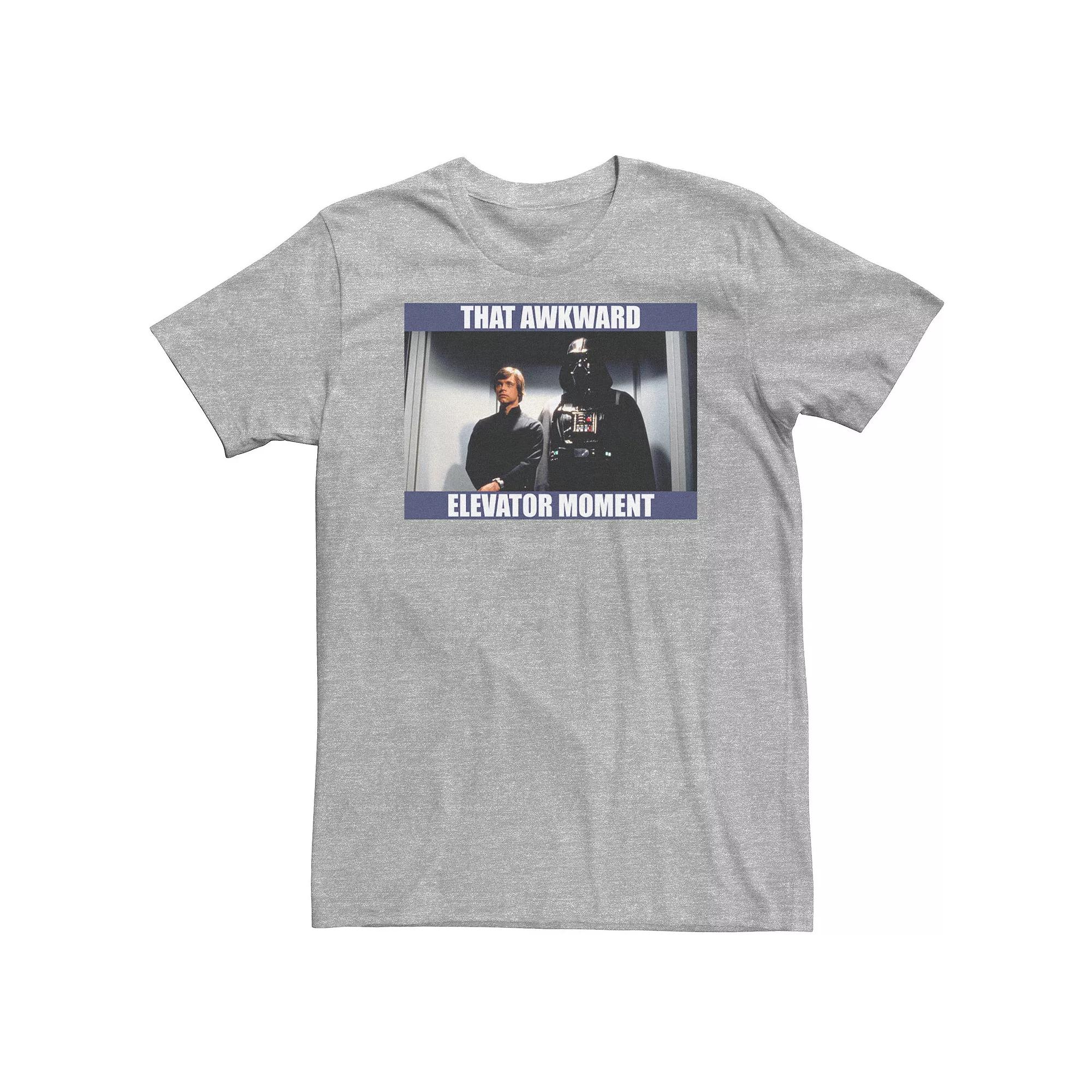 Big & Tall Star Wars Darth Vader & Luke That Awkward Elevator Moment Tee, Men's,  Product Image