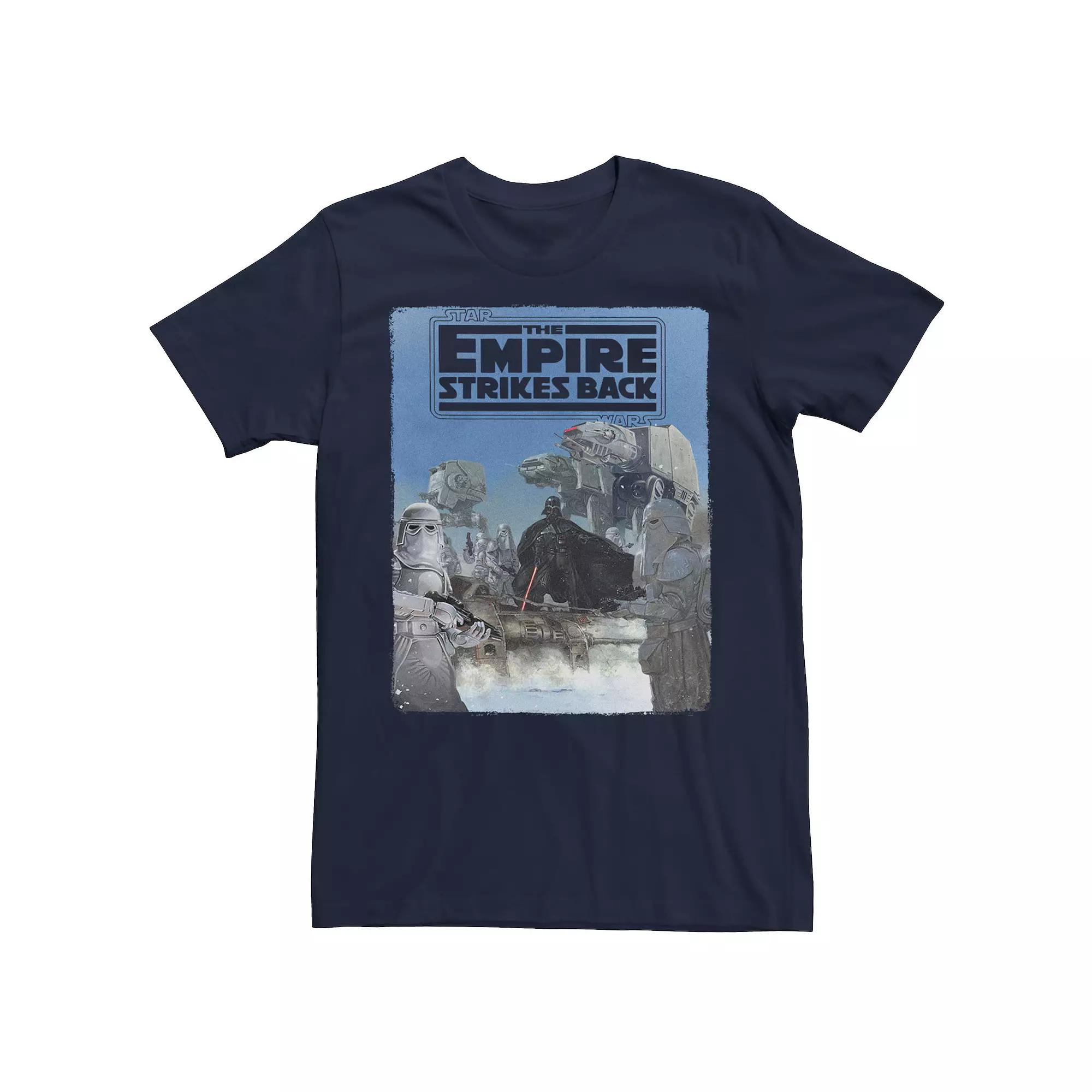 Mens Star Wars The Empire Strikes Back Poster Graphic Tee Blue Product Image