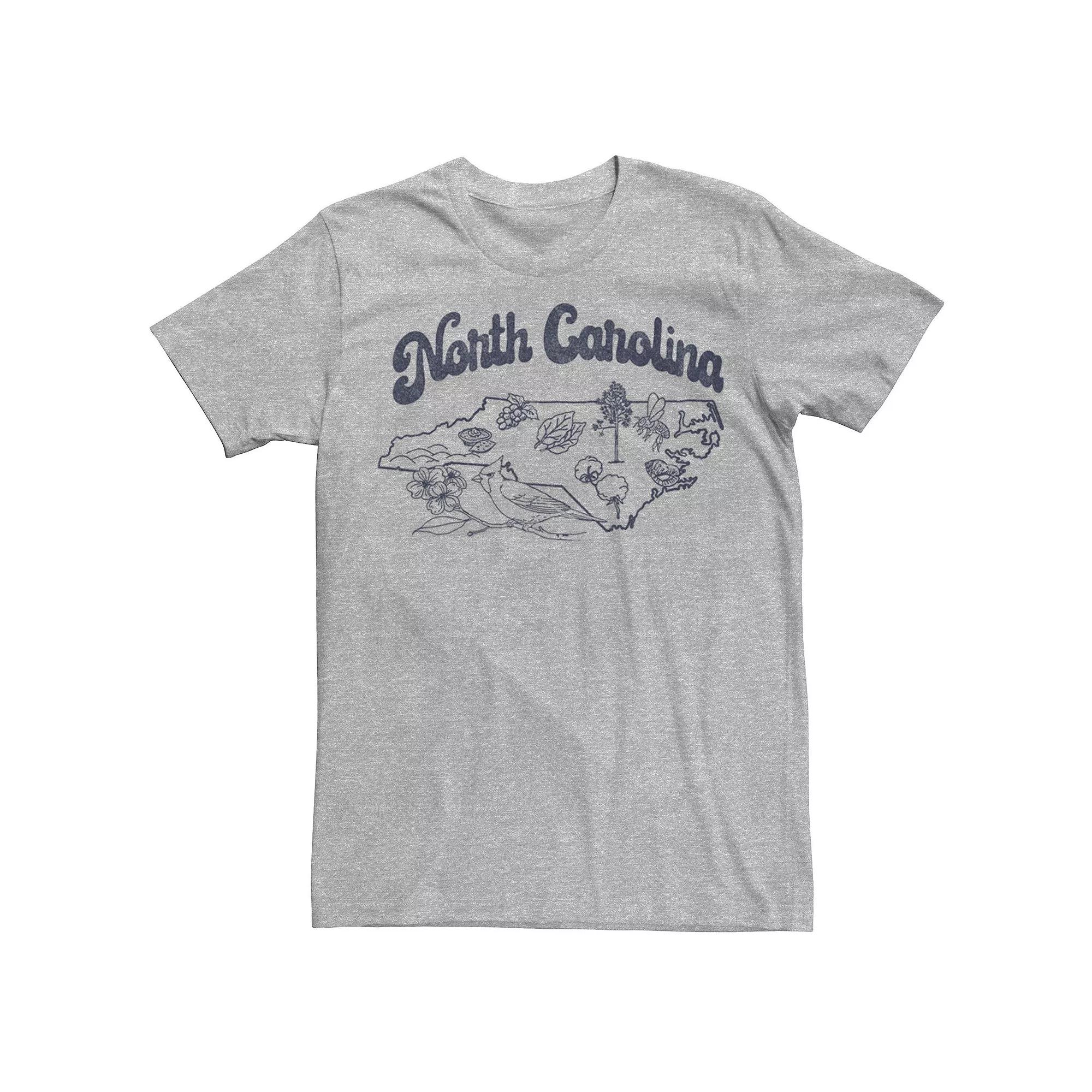 Men's North Carolina Landmarks Map Sketch Tee,  Product Image