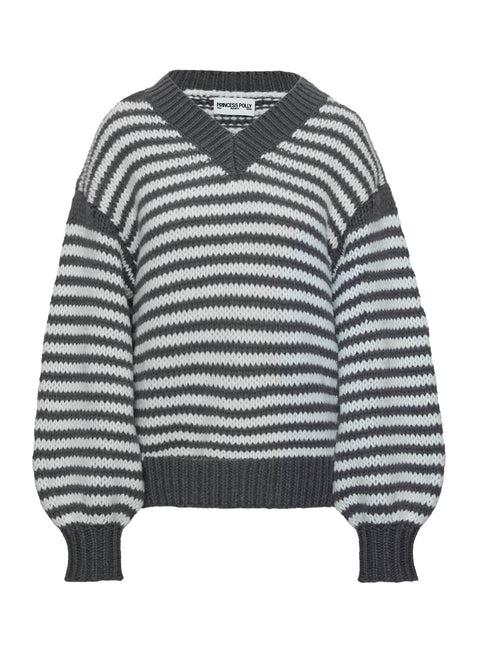 Soloman Sweater Grey Stripe Product Image