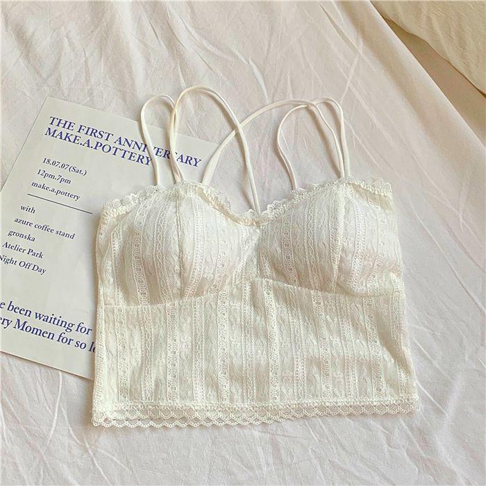 Cross-Strap Lace Bustier Top Product Image