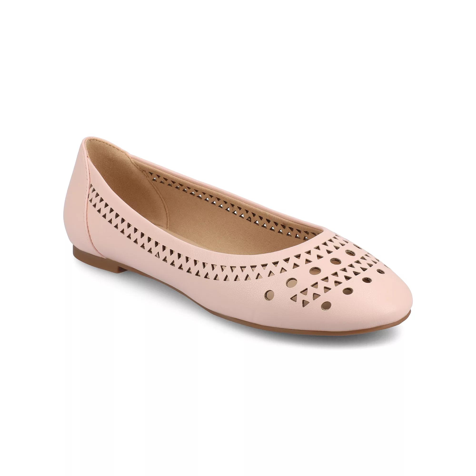 Journee Kamrah Women's Cut Out Round Toe Dress Flats,  Product Image
