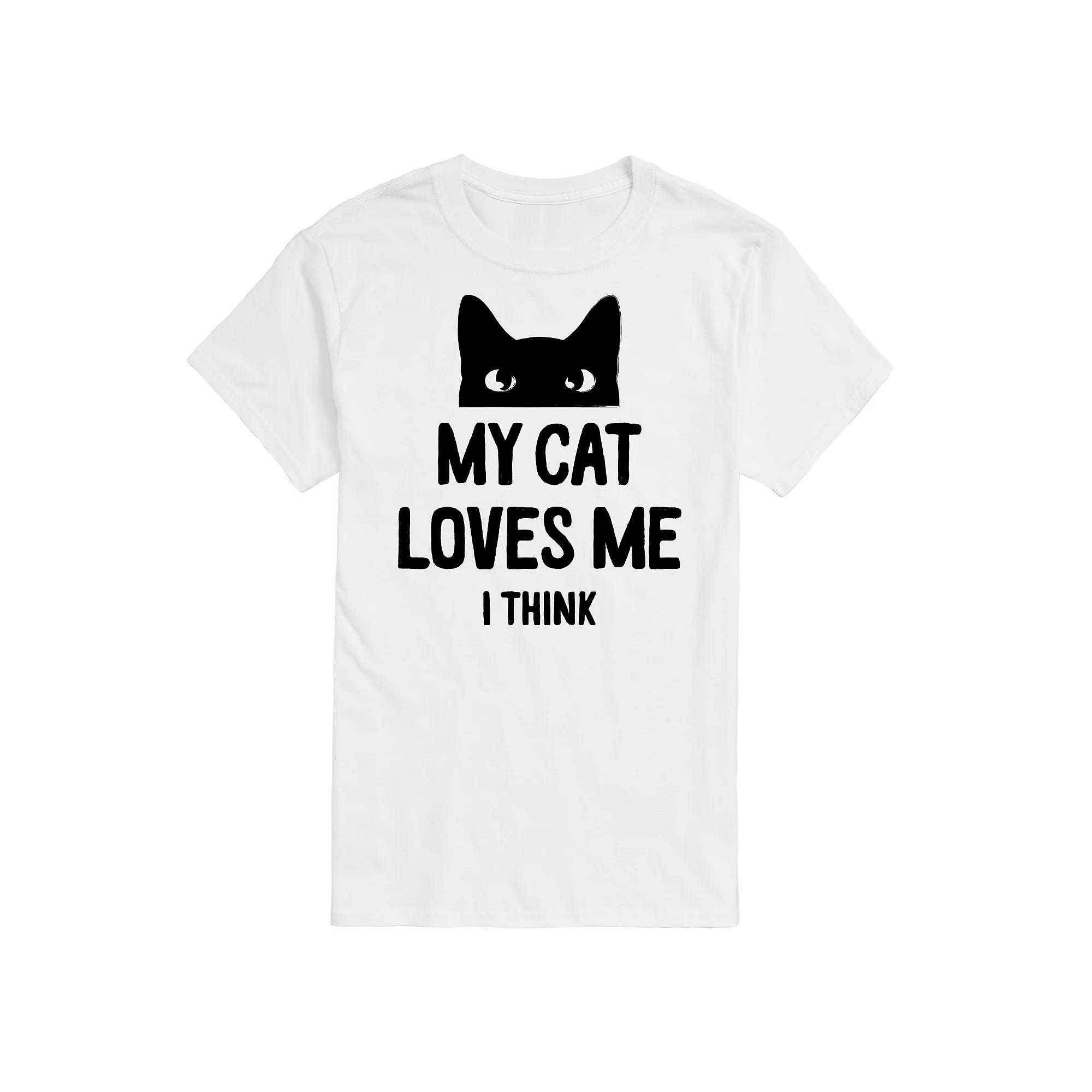 Big & Tall "My Cat Loves Me I Think" Graphic Tee, Men's,  Product Image