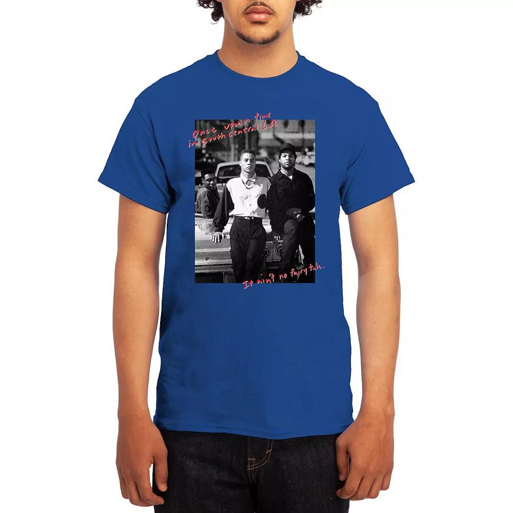 Men's Boyz N' The Hood Once Upon A Time Black & White Script Tee, Boy's, Size: Small, Royal Blue Product Image
