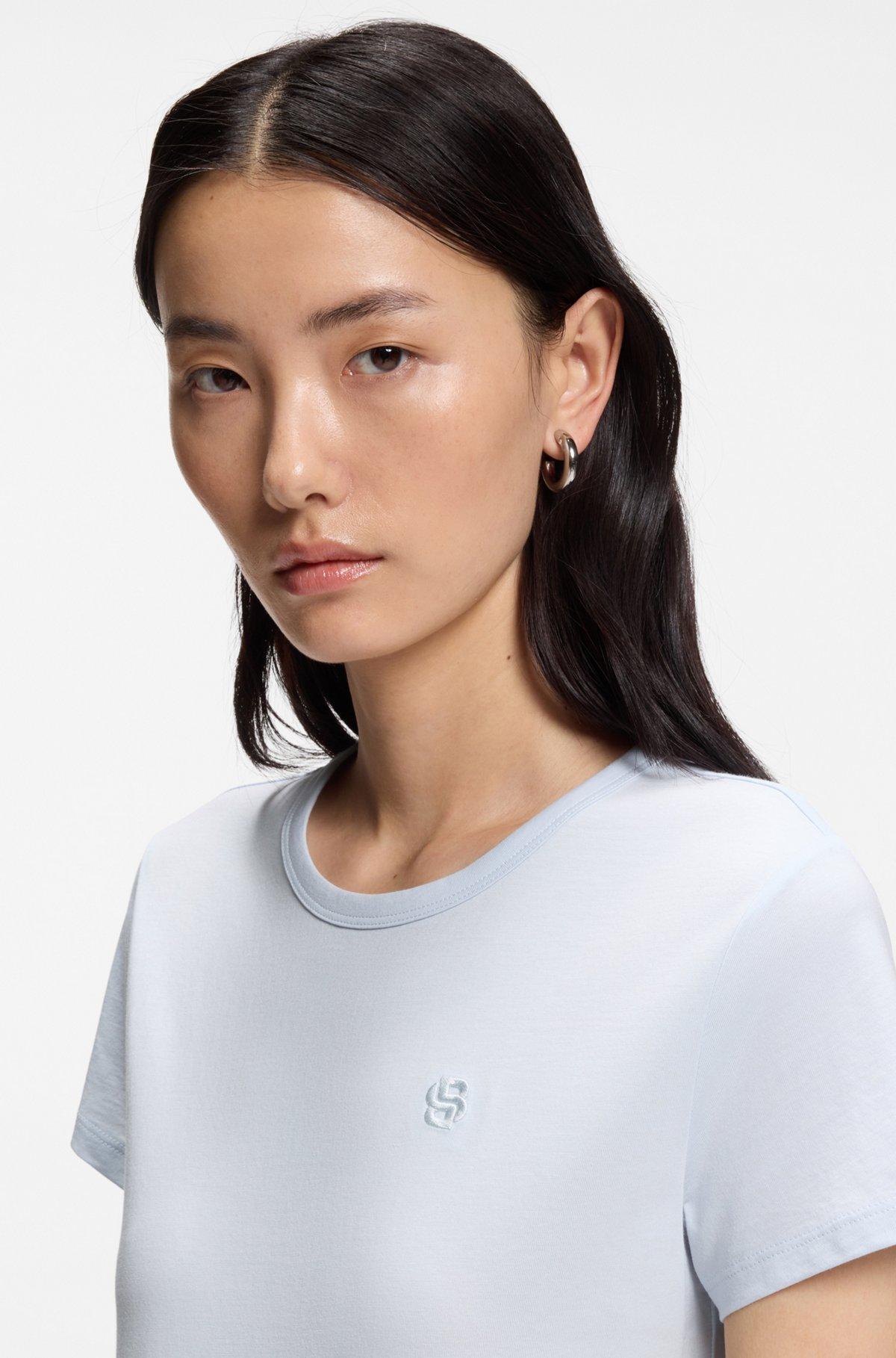 Cotton-jersey slim-fit T-shirt with Double B monogram Product Image