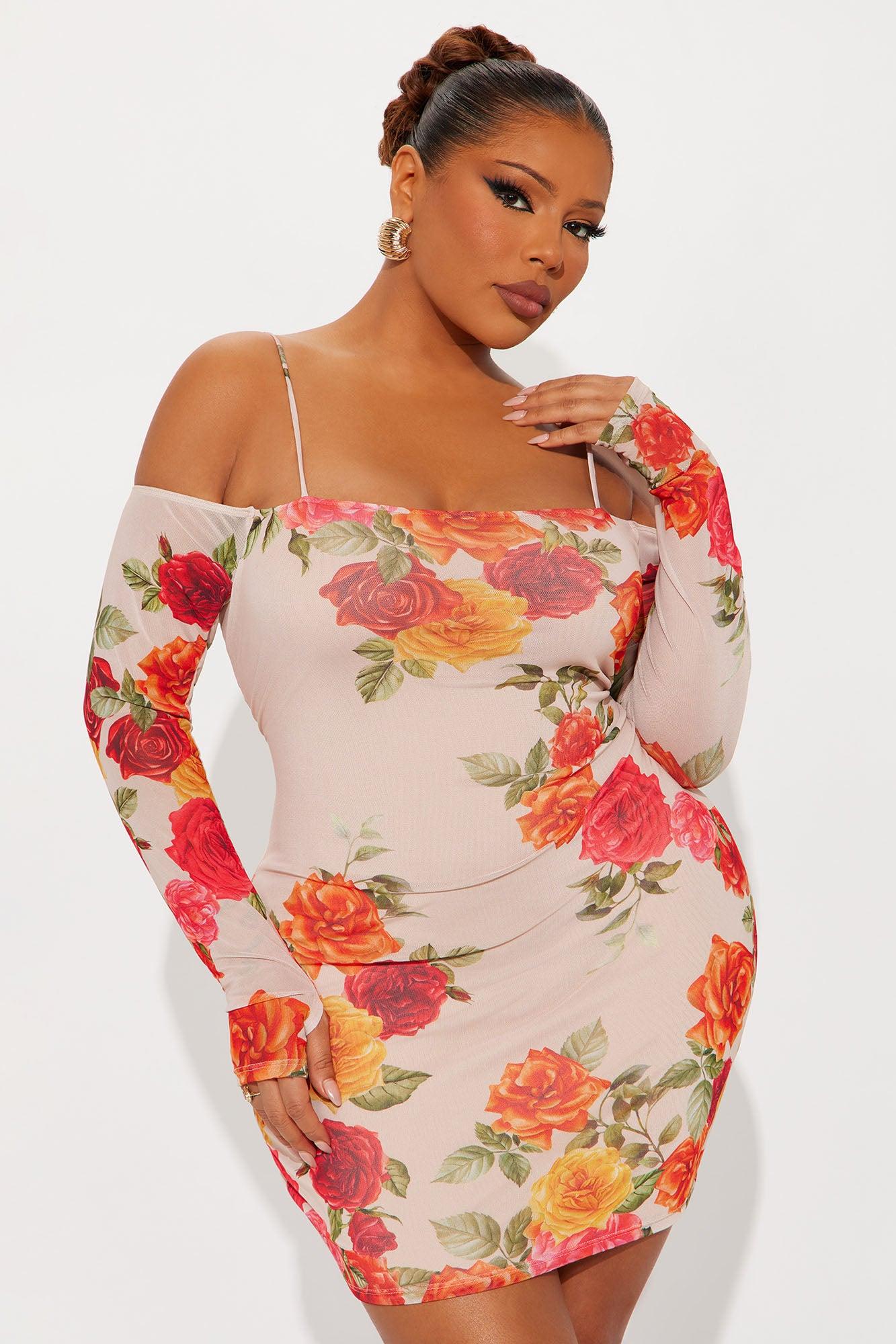 Danielle Mesh Mini Dress - Nude/combo Female Product Image