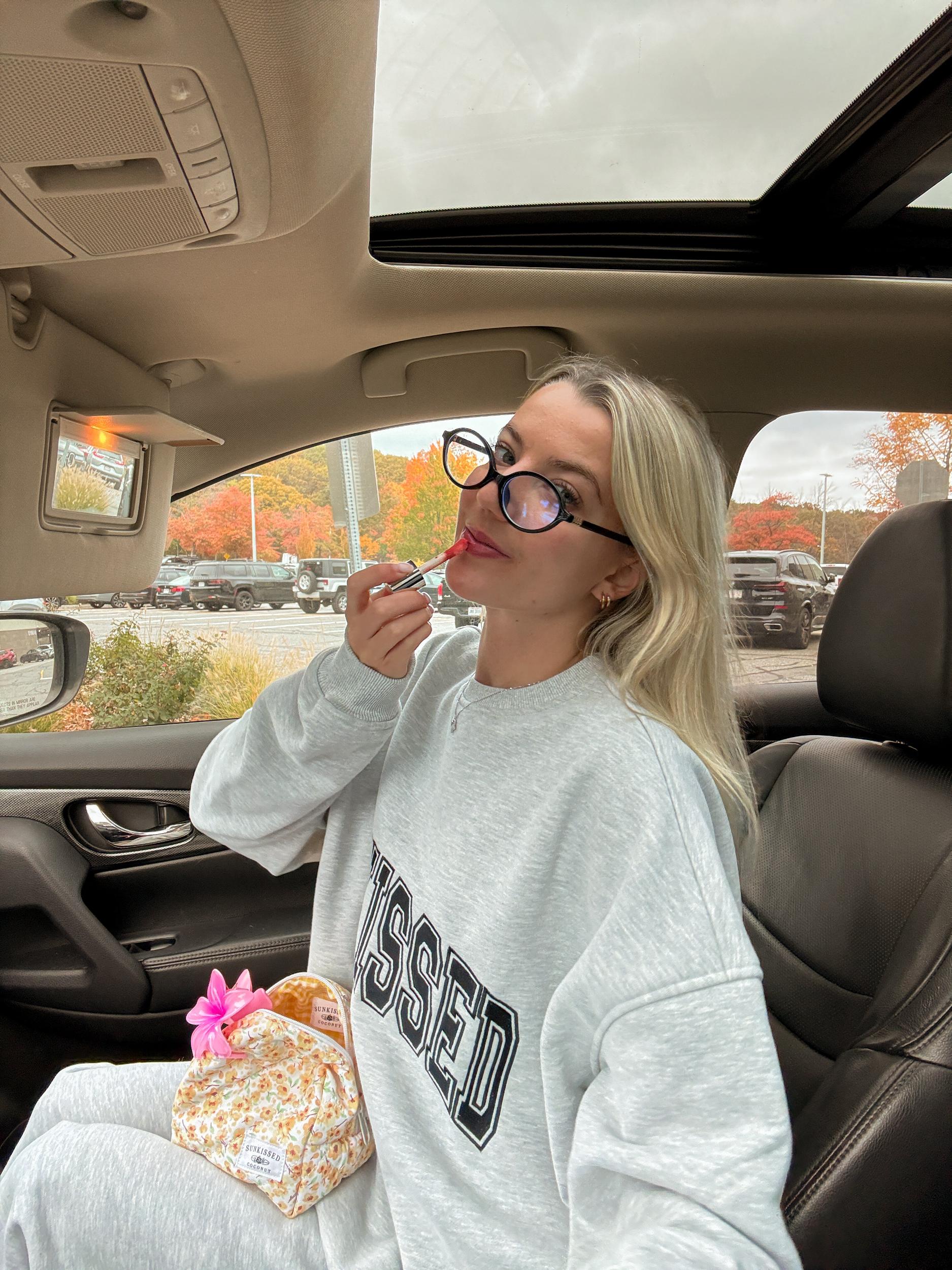 Afternoon Grey Sunkissed Varsity Embroider Sweatshirt Product Image