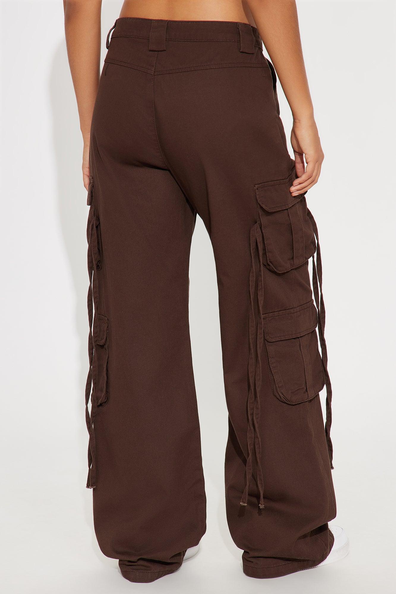 Golden Hour Wide Leg Cargo Pant - Chocolate Female Product Image