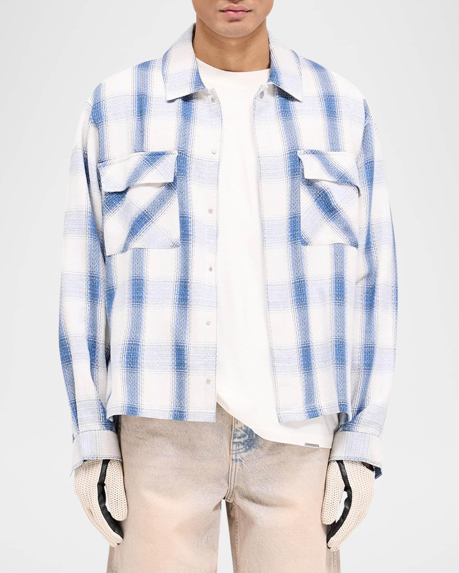Men's Flannel Button-Down Shirt Product Image