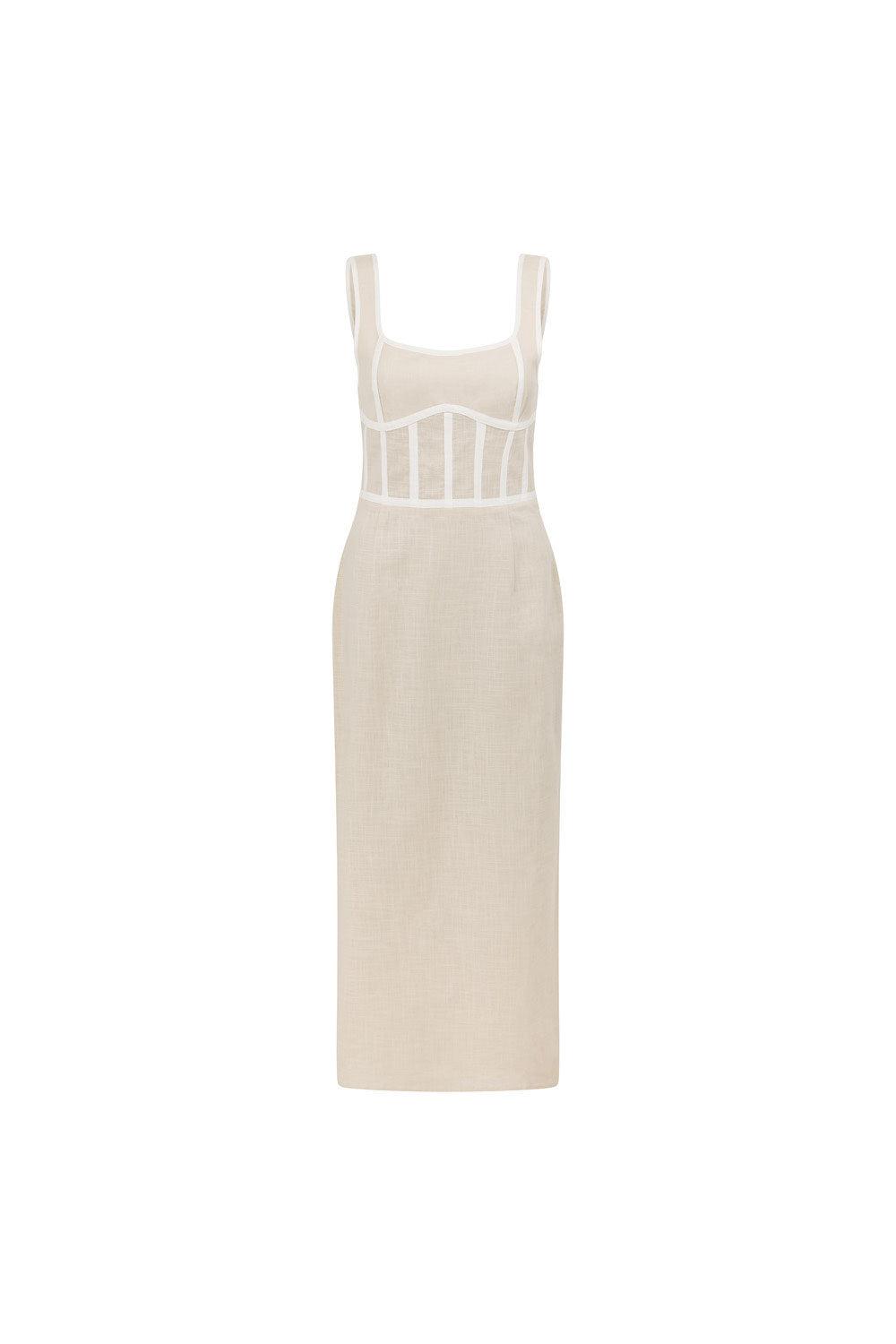 Ricardo Midi Dress - Stone Product Image