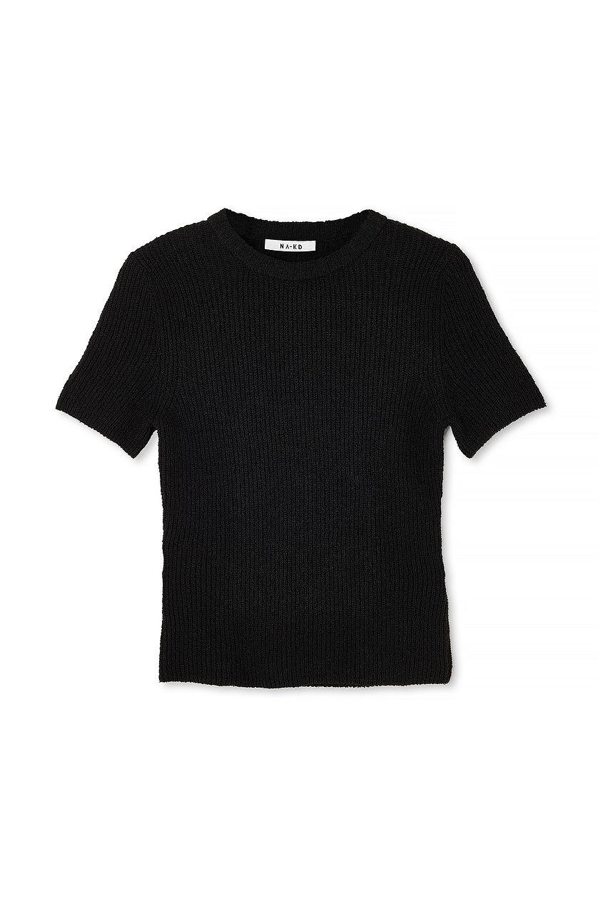 Short Sleeved Knitted Top Product Image