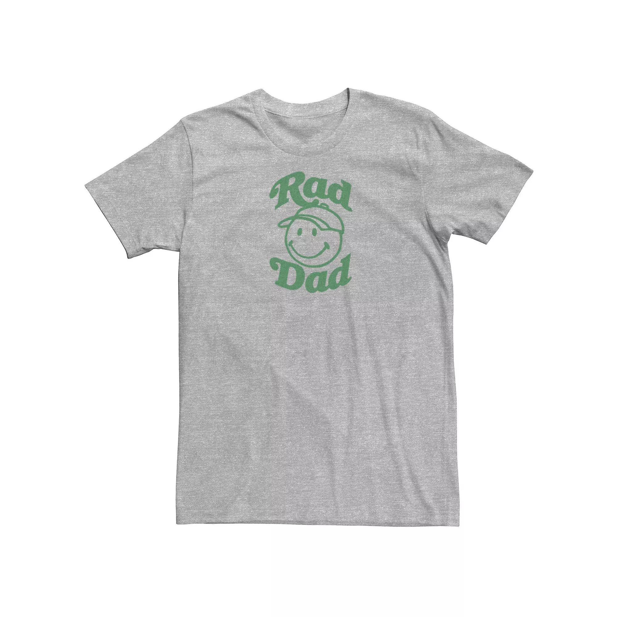 Men's Rad Dad Smiley Face With Cap Graphic Tee,  Product Image