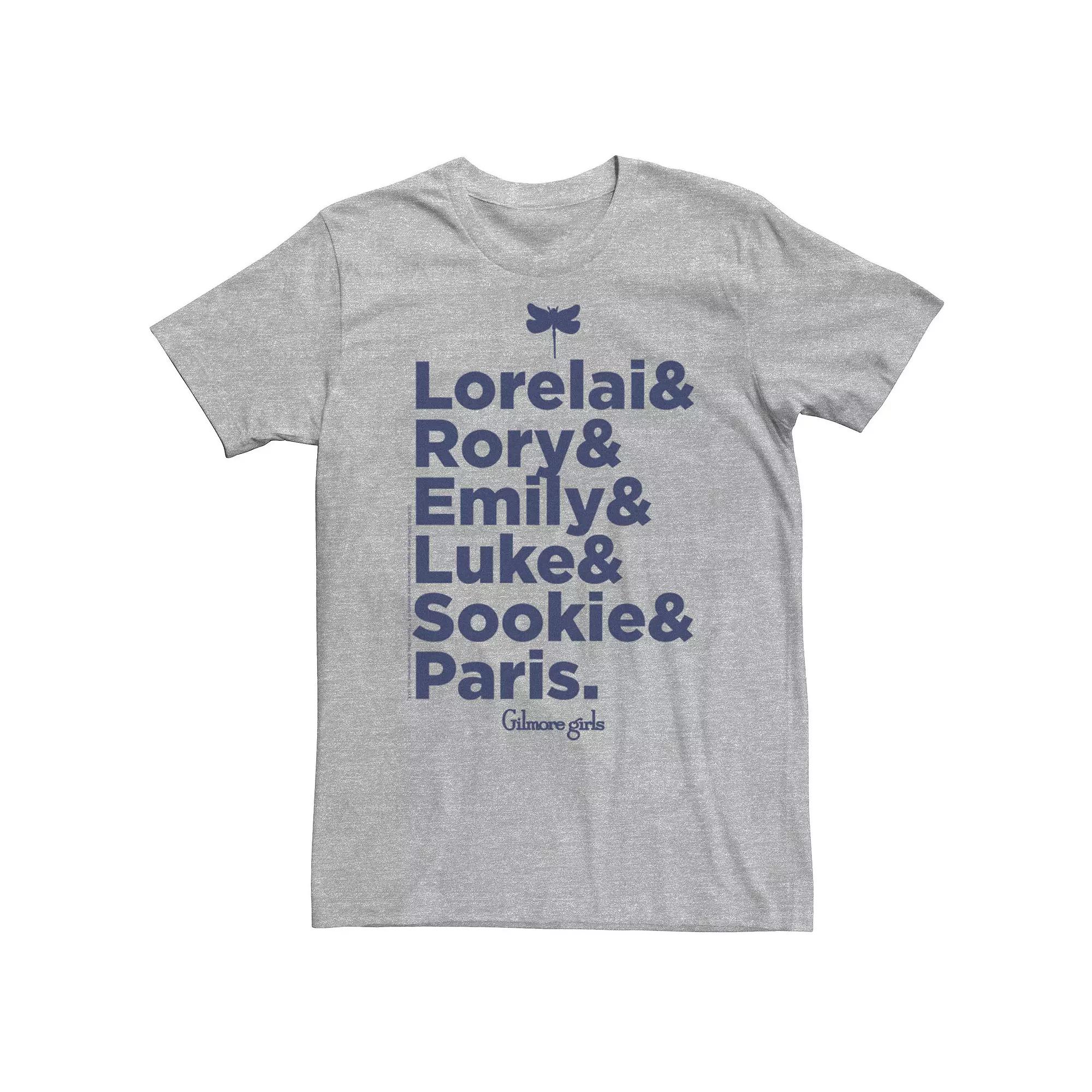Men's Gilmore Girls Name Stack Tee, Size: Small, Athletic Grey Product Image