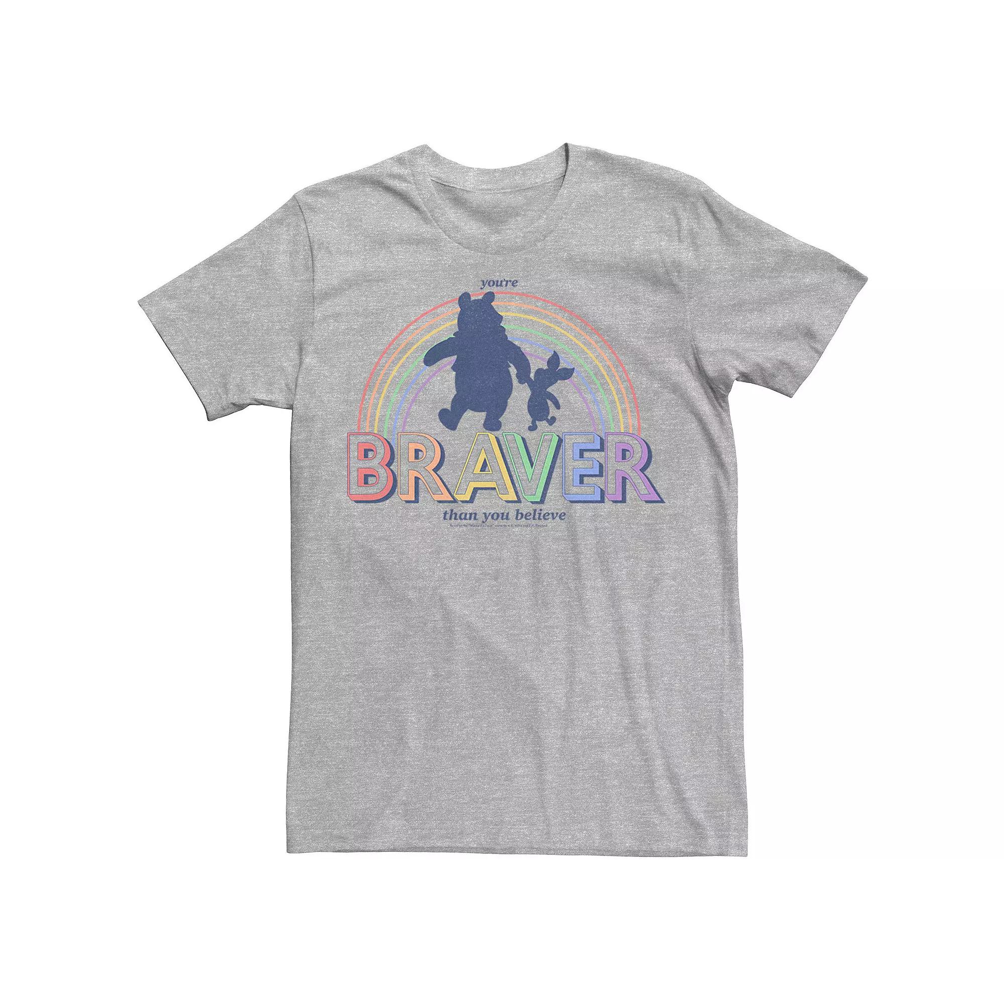 Disney's Winnie The Pooh And Piglet You're Braver Than You Believe Men's Graphic Tee,  Product Image