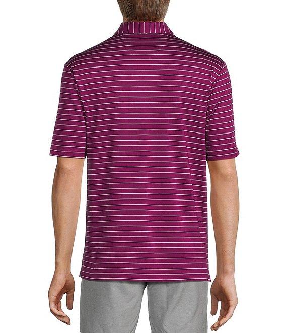 Roundtree & Yorke Performance Short Sleeve Wide Stripe Polo Shirt Product Image