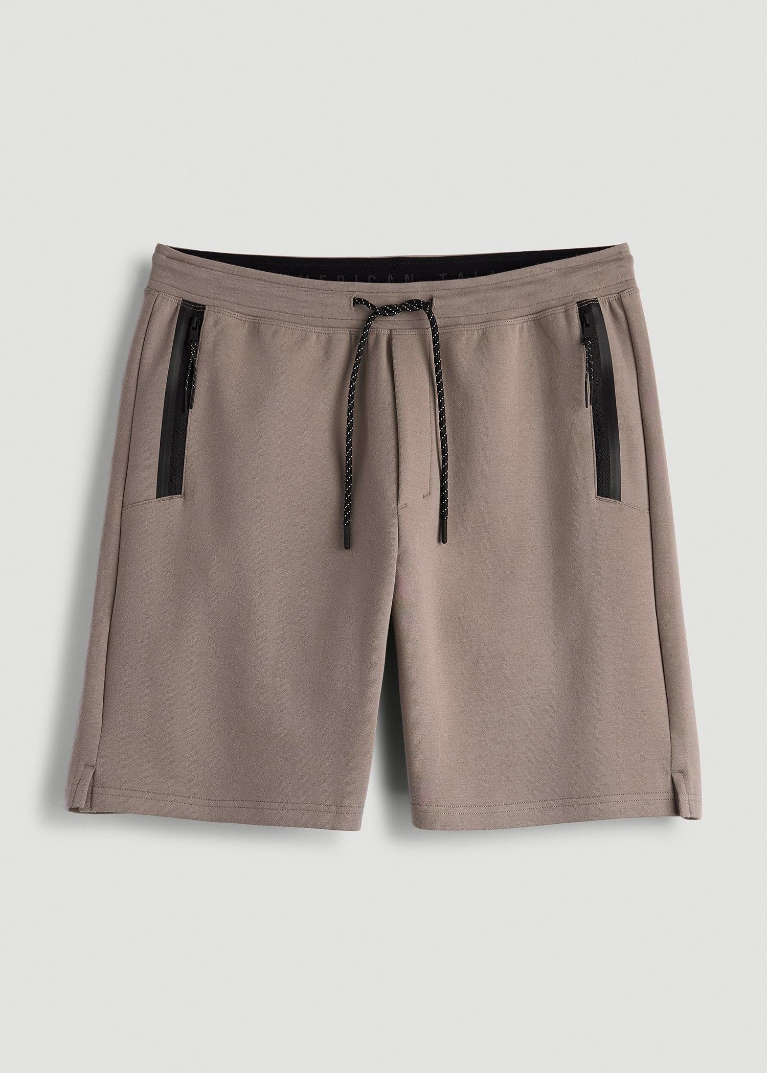 Tech Motion Fleece Shorts for Tall Men in Portobello Male Product Image