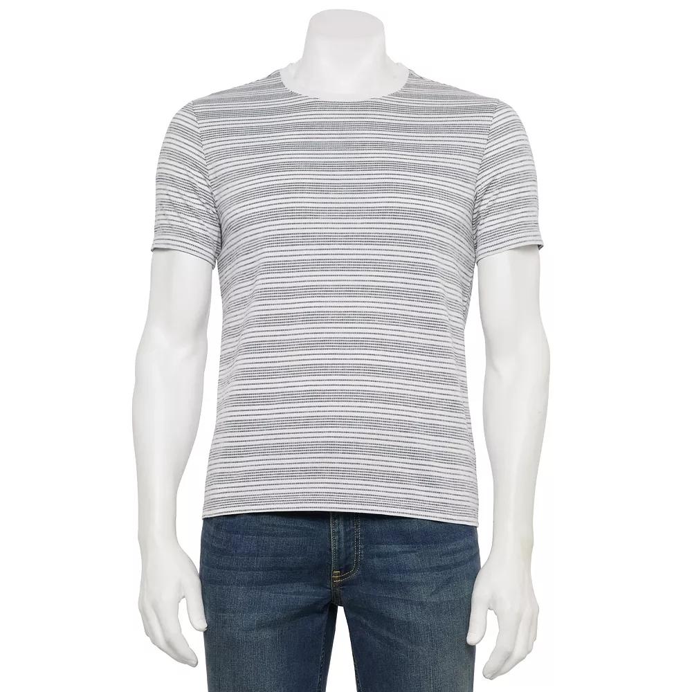 Men's Thomas Sterling Striped Short Sleeve Knit Tee, Size: Large, Blue Stripe Product Image