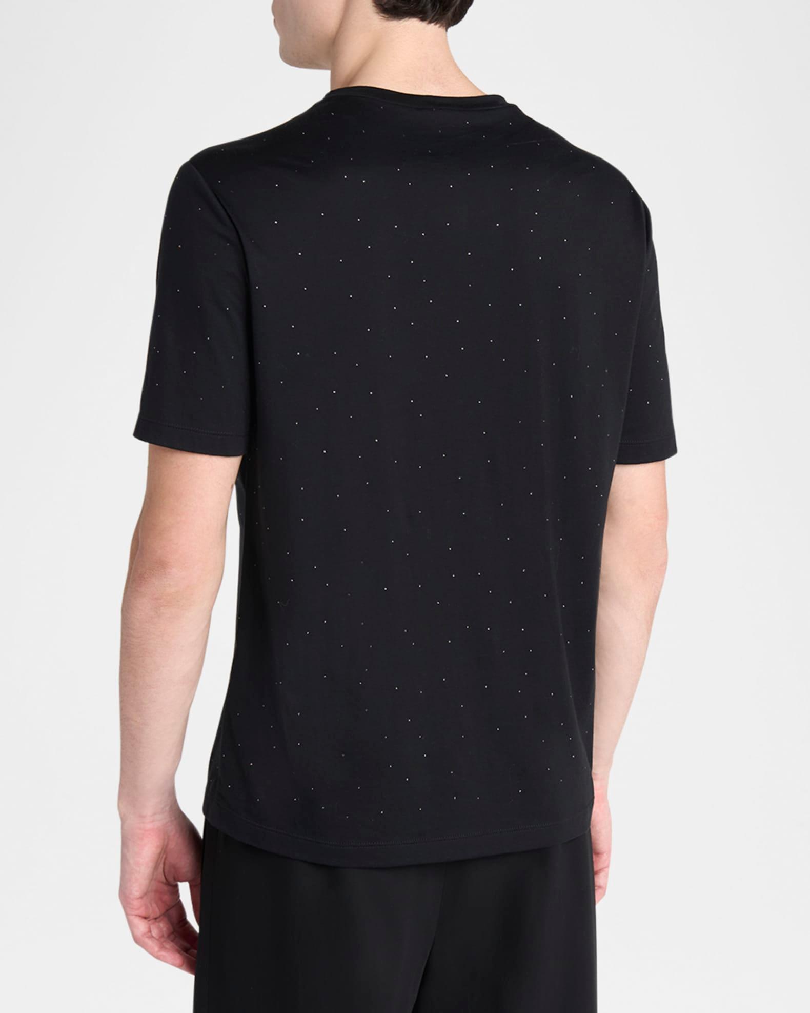 Men's Crystal Studded Pima Cotton Crewneck T-Shirt Product Image