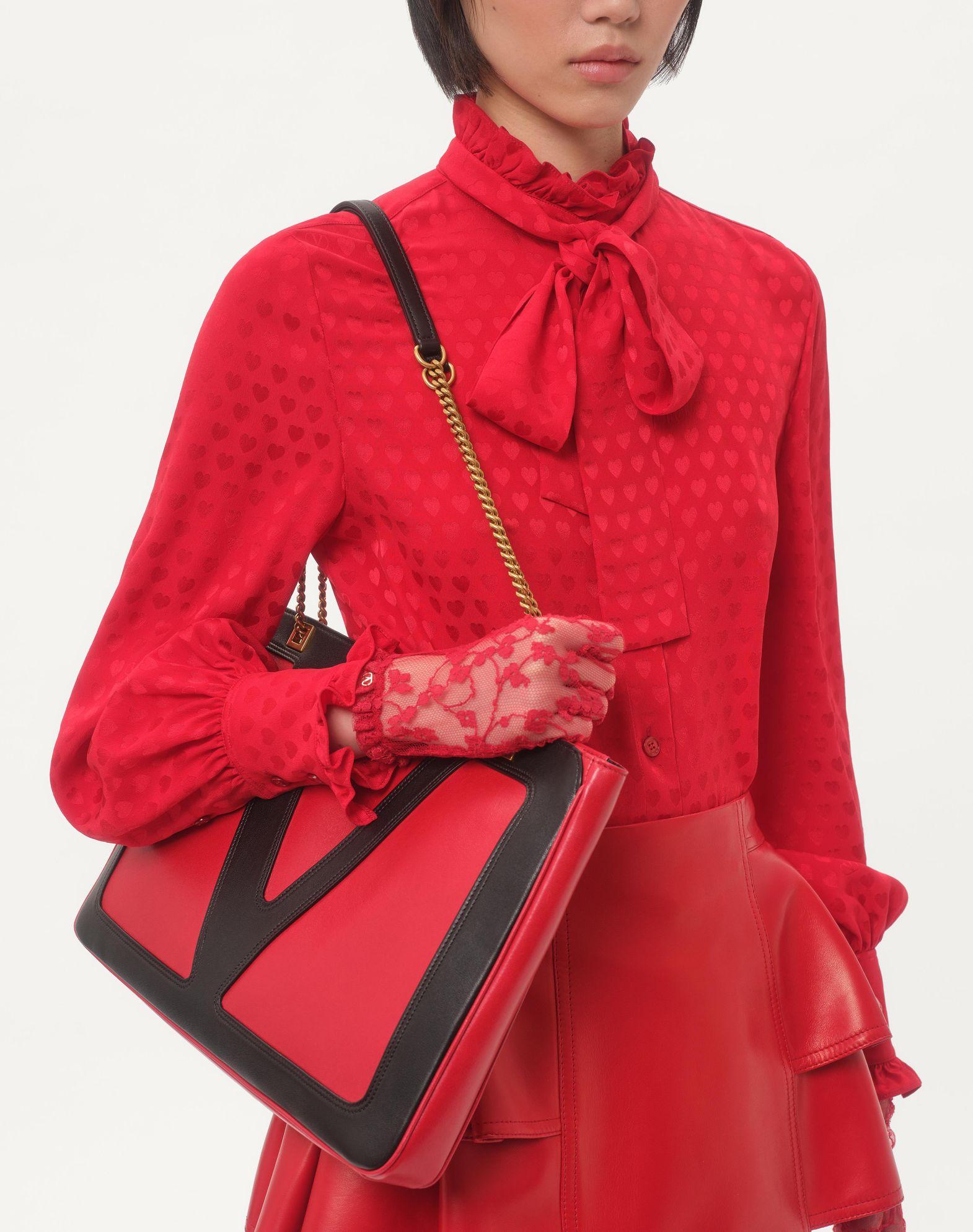 Valentino Garavani Viva Superstar Medium Nappa Leather Shopping Bag Product Image