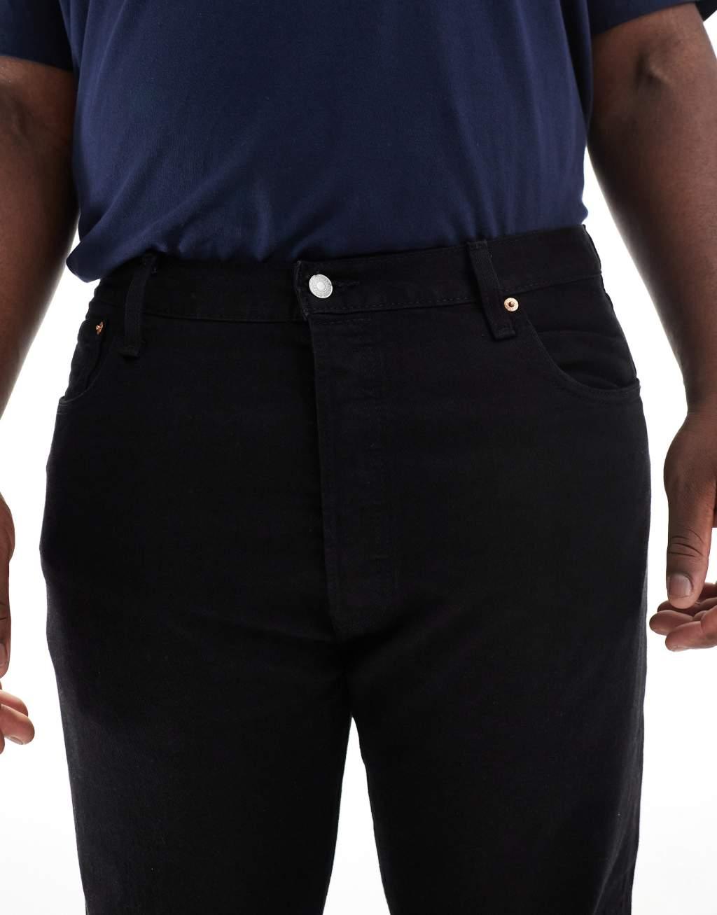 Levi's Big & Tall 501 Original straight fit jeans in black Product Image