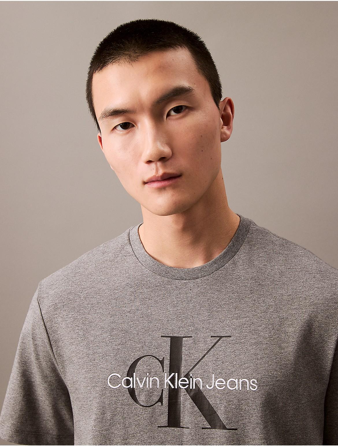 Calvin Klein Mens Monologo Tee - Grey Product Image