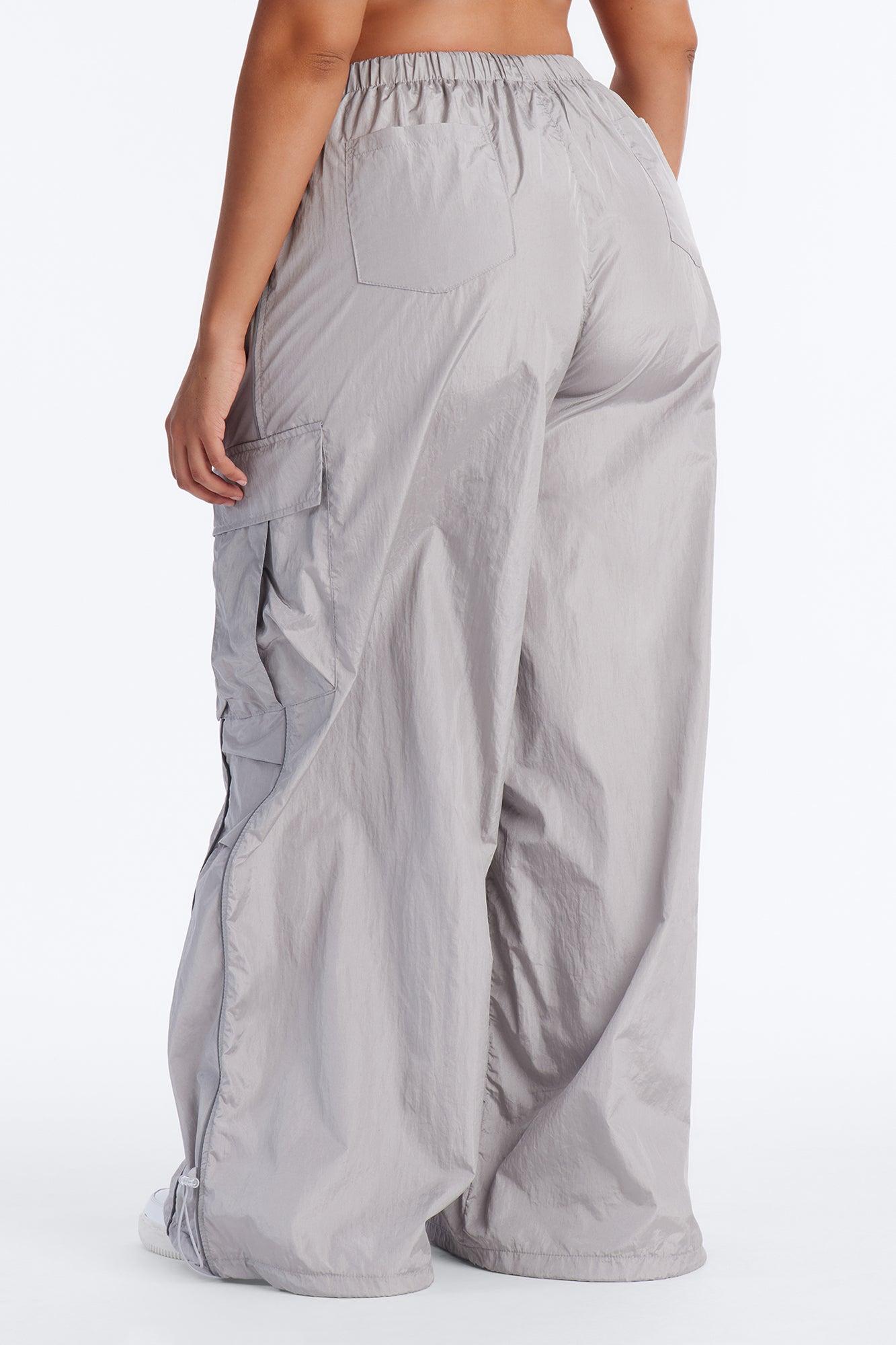 Life Of Leisure Windbreaker Joggers 30″ - Grey Female Product Image