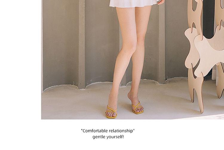 Short-Sleeve Open Back Swim Dress Product Image