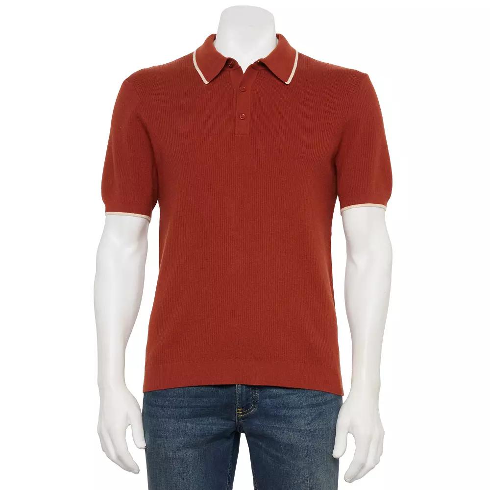 Mens Thomas Sterling Short Sleeve Sweater Polo Shirt Product Image