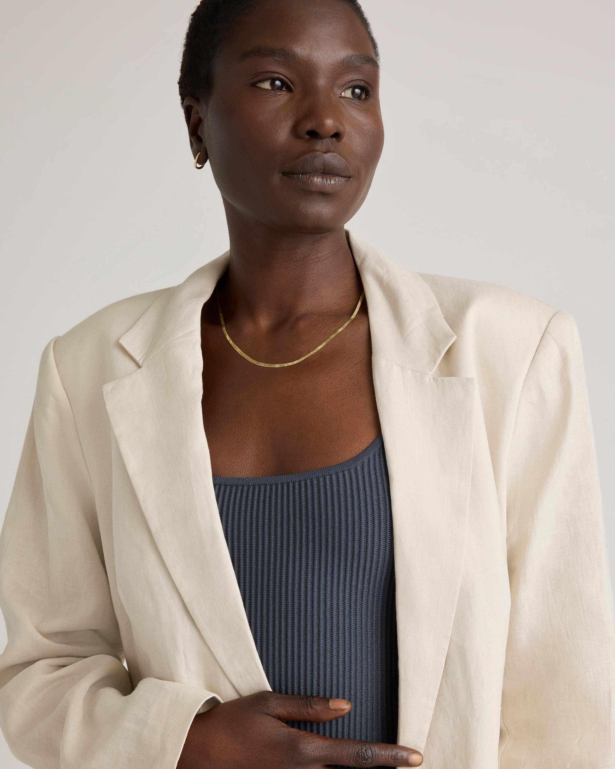 Quince | Women's Square Neck Ribbed Knit Mini Dress Recycled nylon/polyester/spandex Product Image