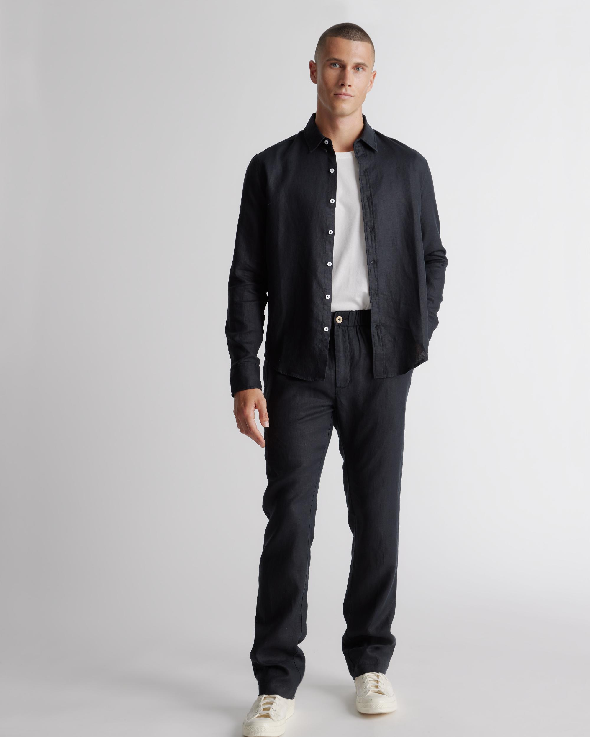 Quince | Men's 100% European Linen Relaxed Long Sleeve Shirt Size XL Product Image