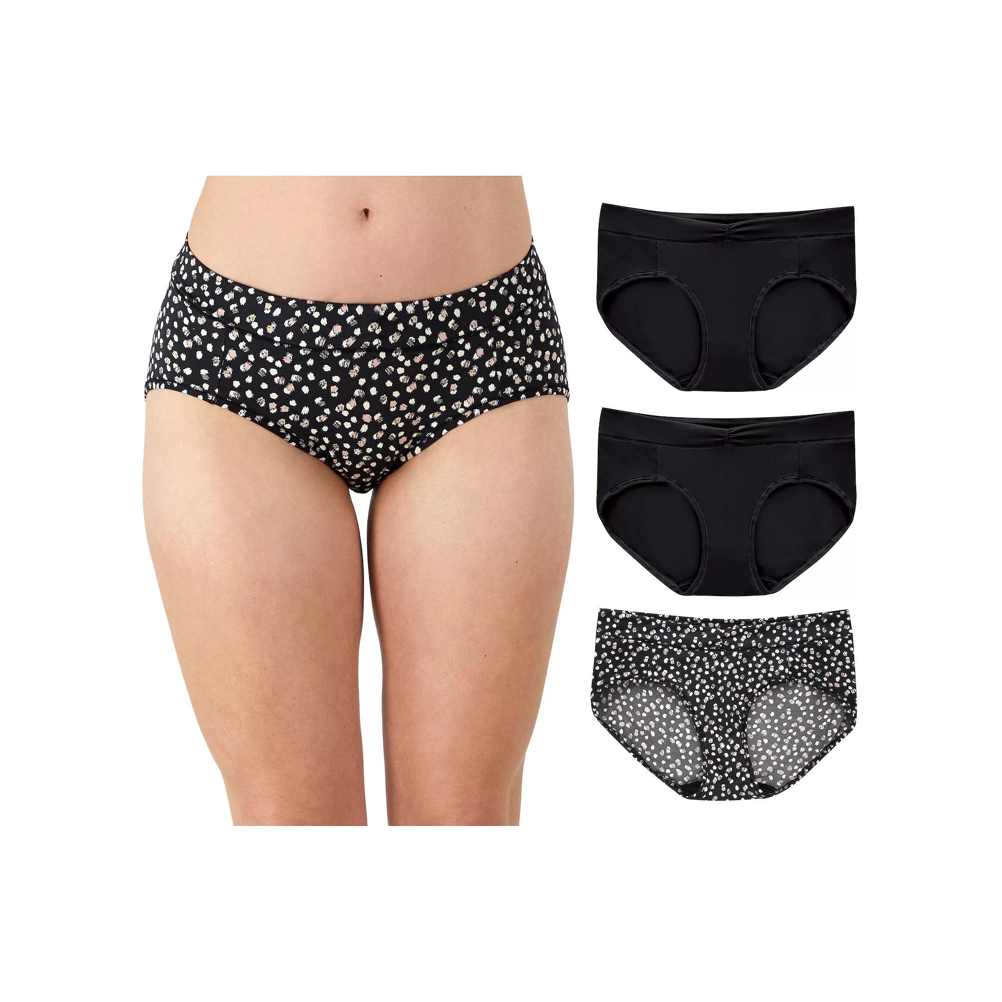 Maidenform 3-Pack Everyday Luxe Bikini Underwear DM3TBK, Womens Brown Eve Blush Product Image