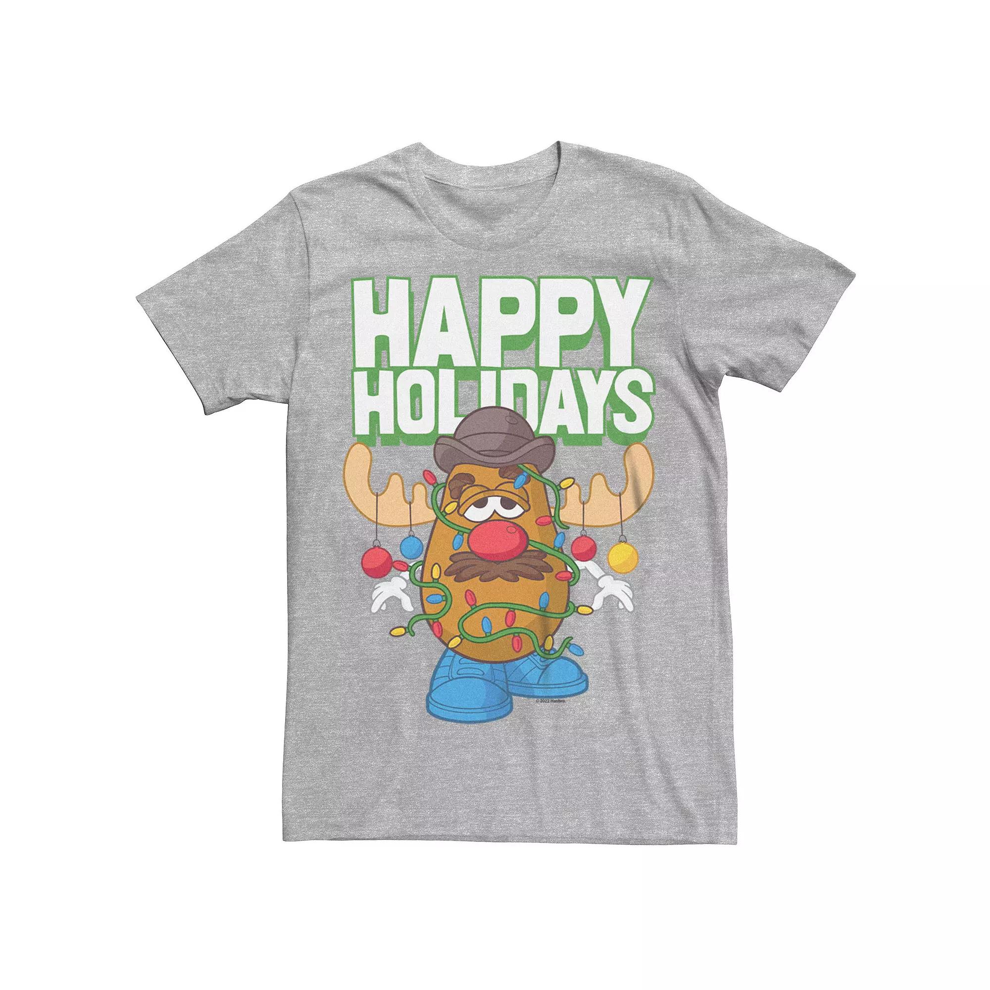Men's Mr. Potato Head Happy Holidays Graphic Tee, Size: XL, Athletic Grey Product Image