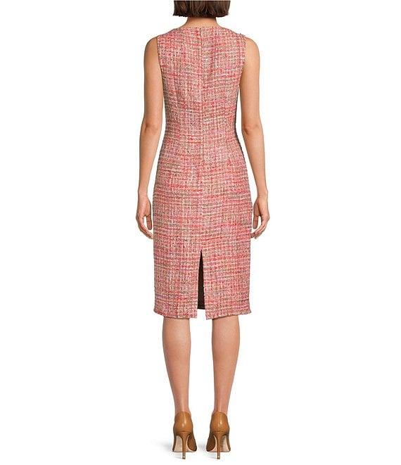 Preston & York Gloria Tweed Boat Neckline Sleeveless Dress Product Image