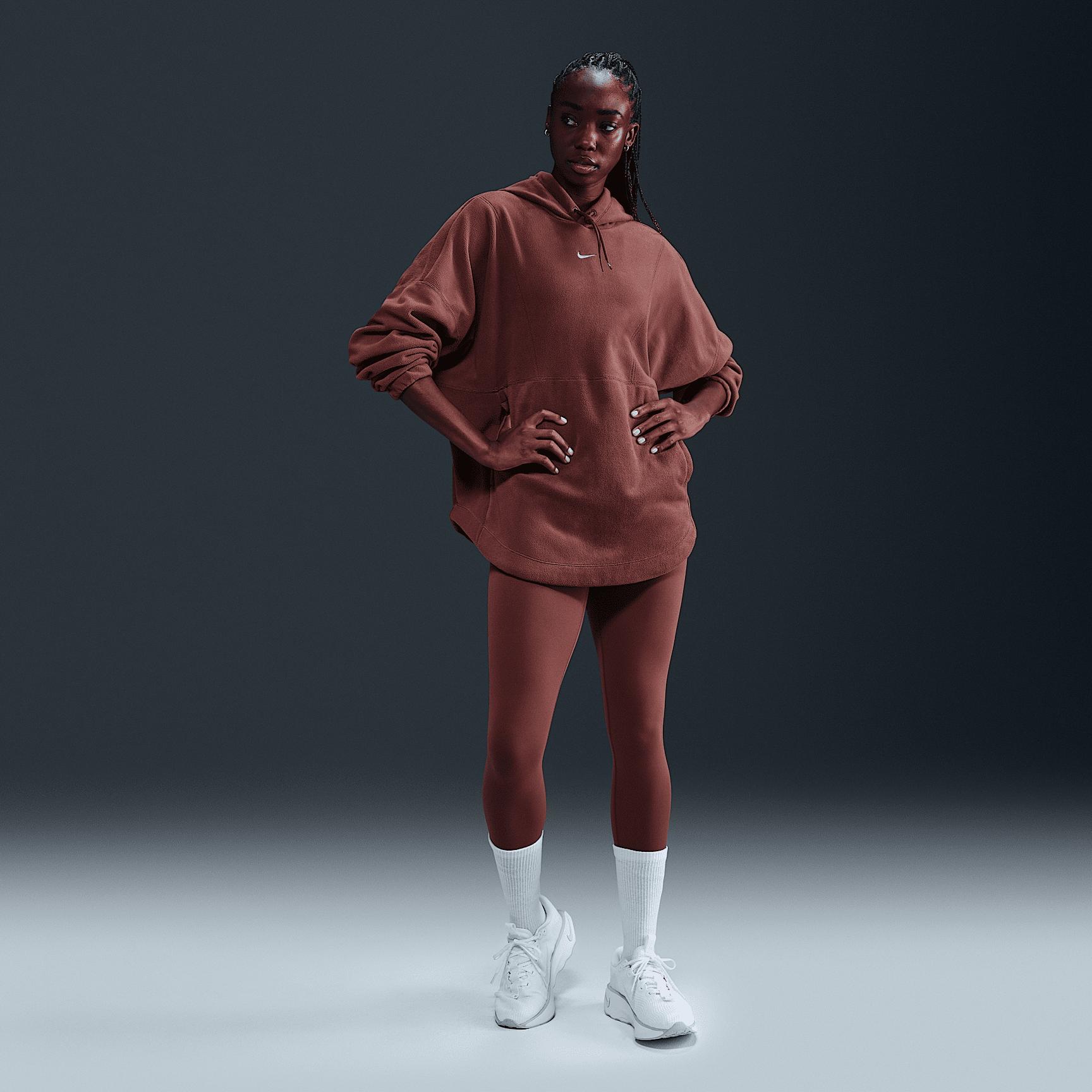 Nike One Women's Oversized Therma-FIT Pullover Fleece Hoodie Product Image