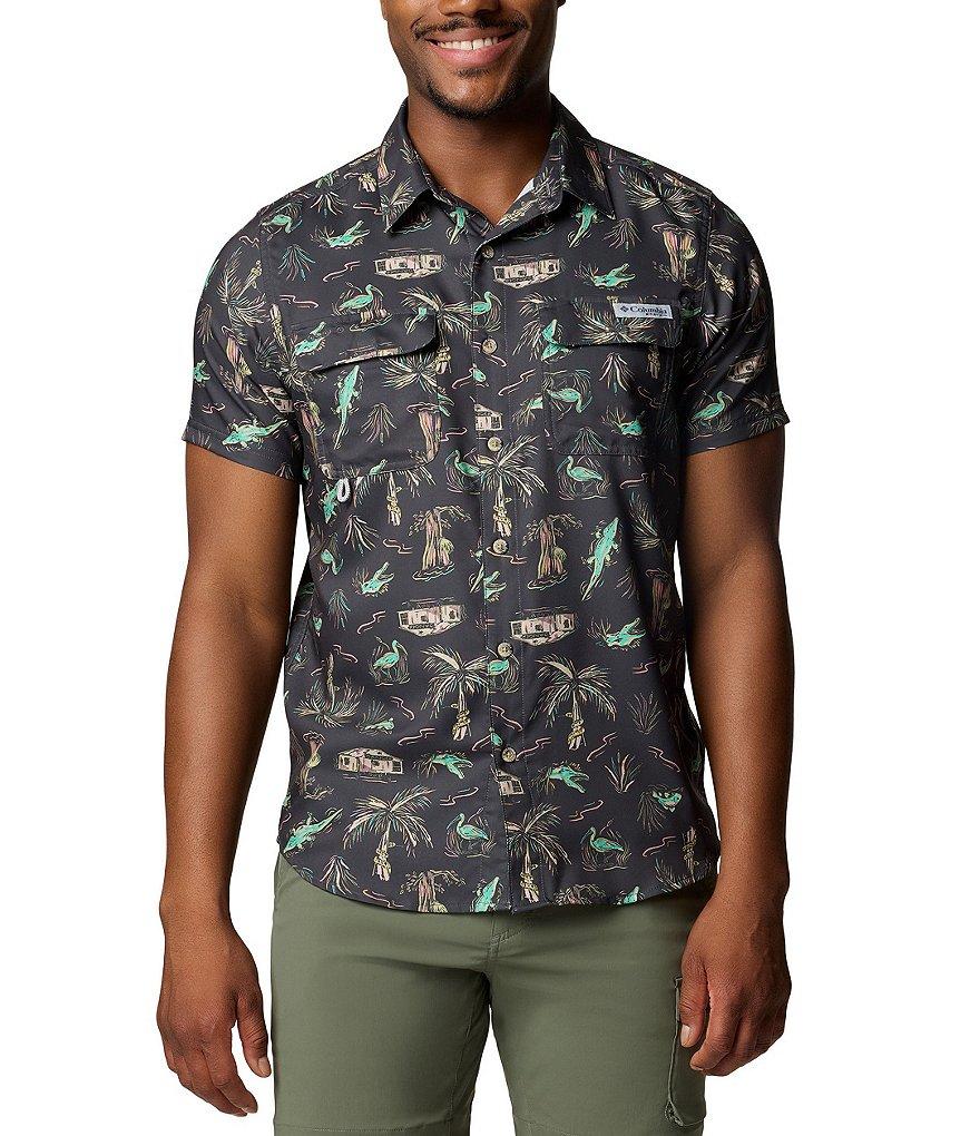 Columbia PFG Uncharted Printed Short Sleeve Woven Shirt Product Image
