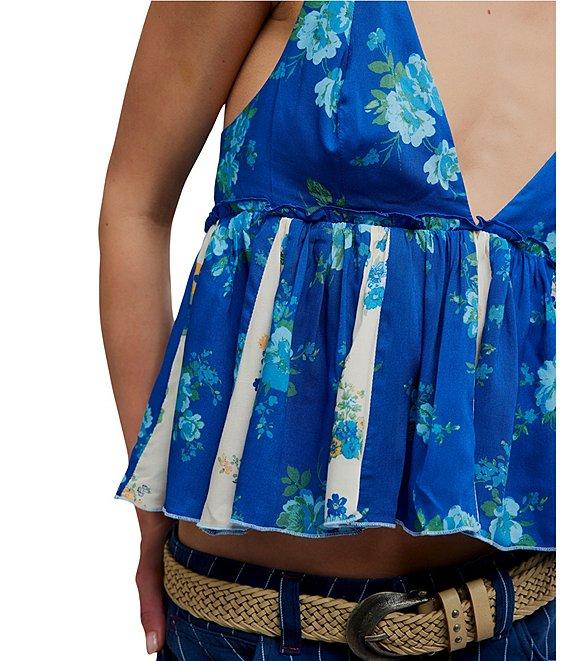 Free People Tillie Floral Printed V-Neck Sleeveless Babydoll Top Product Image