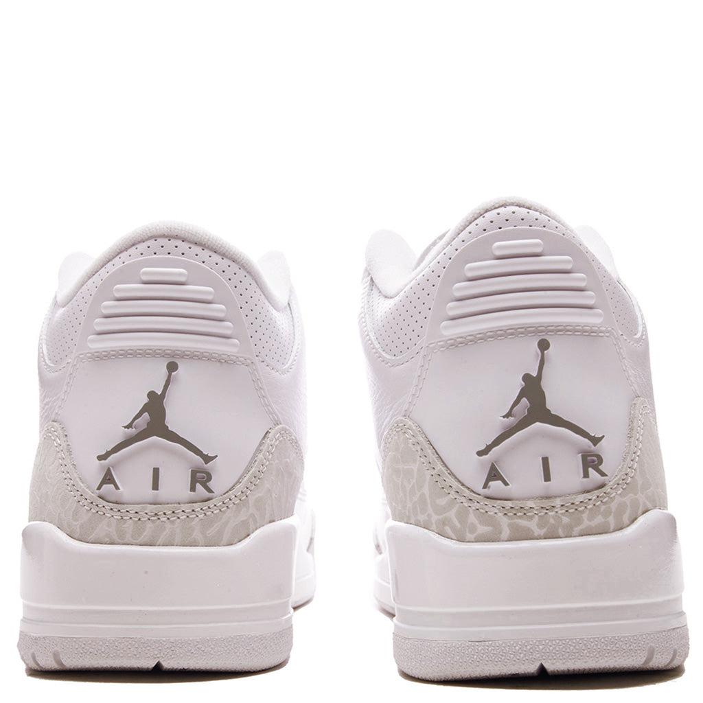 Air Jordan 3 Retro 'Pure Money' - White/Metallic Silver Male Product Image