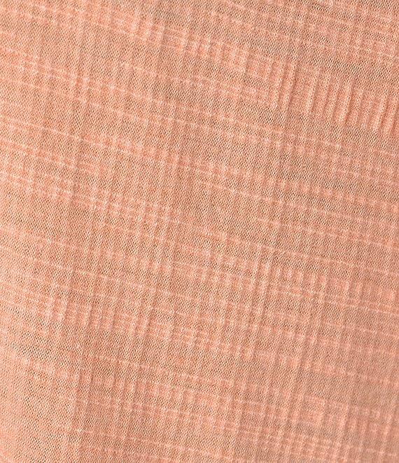 Ruby Rd. Plus Size Knit Scoop Neck 3/4 Bishop Sleeve Lace Trim Scallop Hem Top Product Image