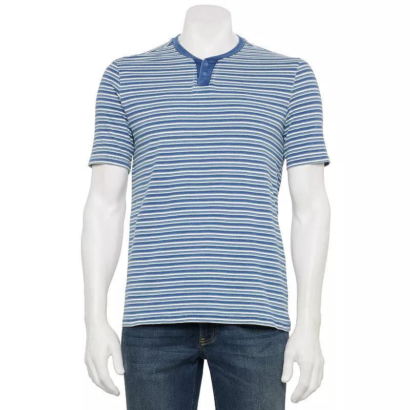 Men's Thomas Sterling Striped Short Sleeve Knit Tee, Size: Large, Tricolor Stripe Product Image